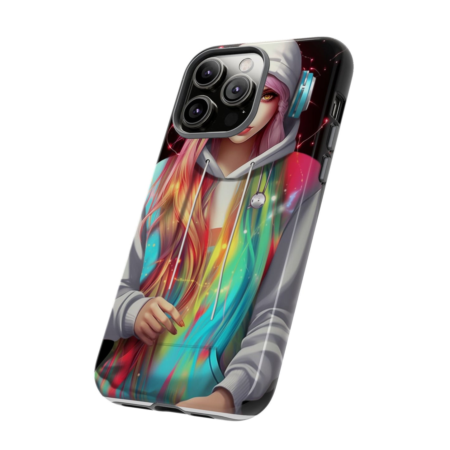 Anime Girl Phone Case - Cute Aesthetic Cover for iPhone, Samsung & Google Pixel, Girly Phone Case, Kawaii Phone Case, Anime Lover Gift