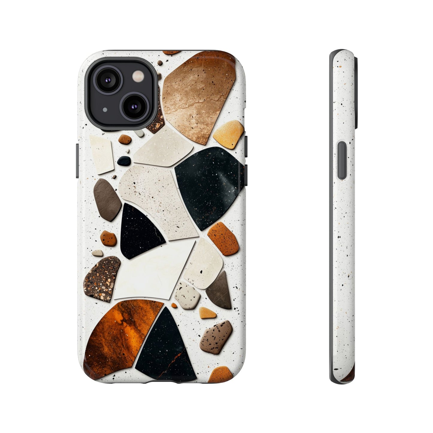 Earthy Terrazzo Abstract Phone Case β Natural & Bold for iPhone, google Pixel & Samsung