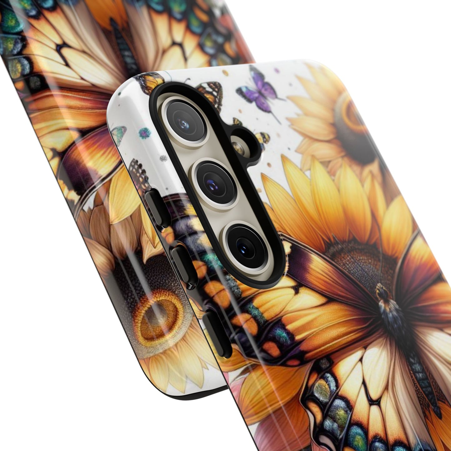 Golden Wings – Sunflower & Butterfly Wonderland Mobile Cover