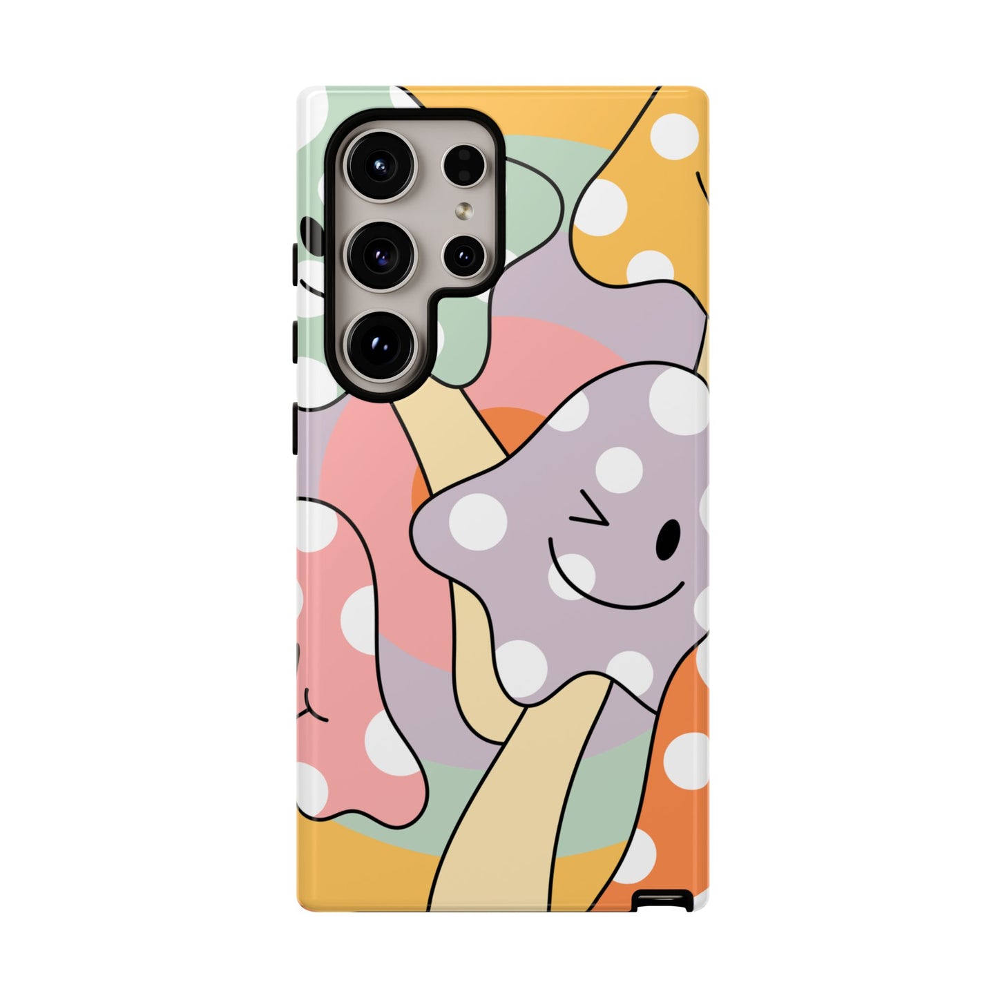 Retro Smiley Mushroom Phone Case β Cute 70s Aesthetic for iPhone, Samsung & Google Pixel