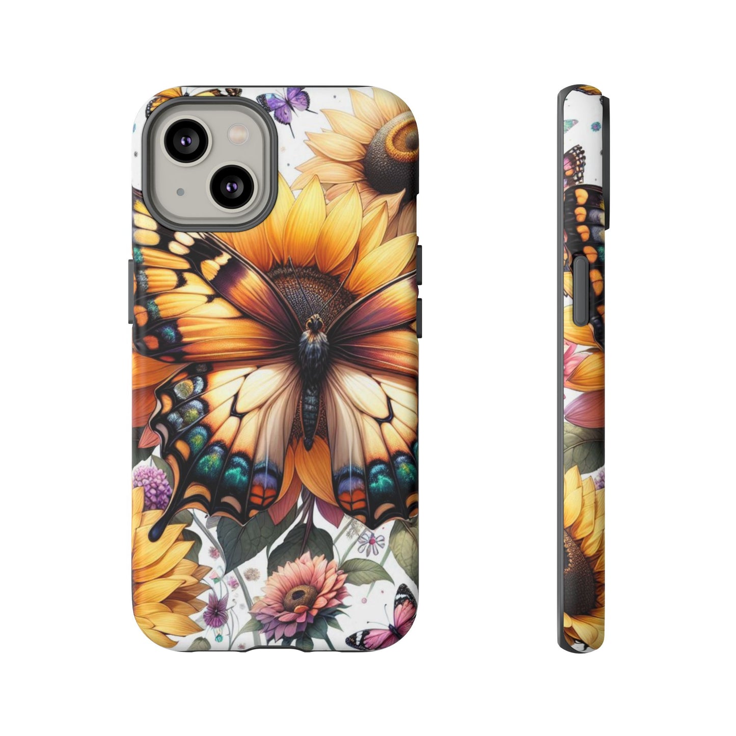 Golden Wings – Sunflower & Butterfly Wonderland Mobile Cover
