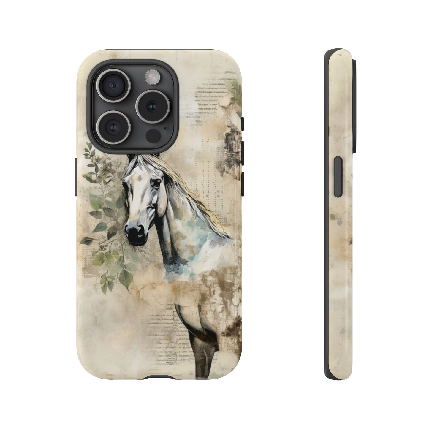 Watercolor Horse Print Phone Case - iPhone, Samsung & Google Pixel Cover - Artistic Equestrian Phone Case, Animal Lover Gift