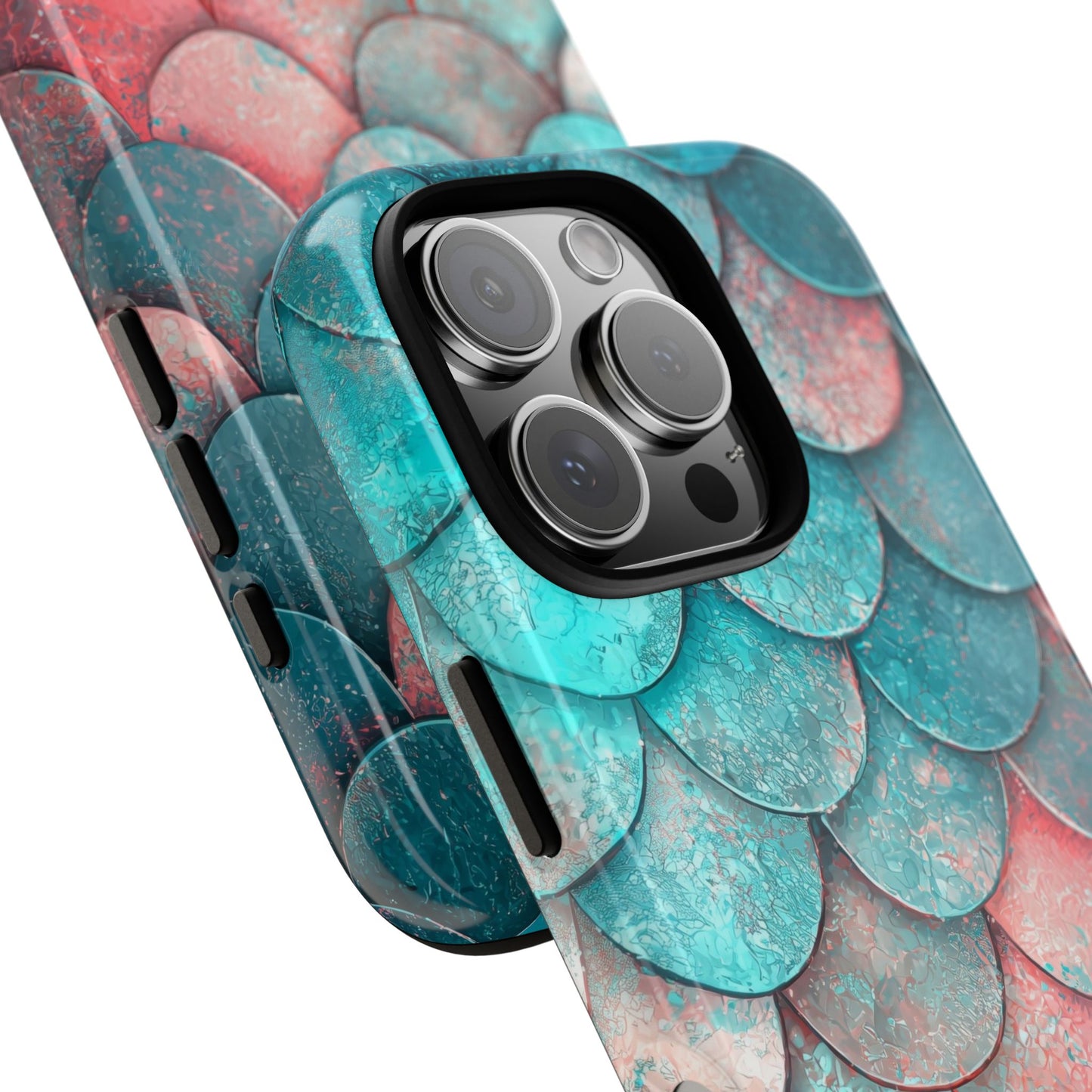 Serene Waves – Colorful Fish Scale Phone Case for iPhone, Pixel & Samsung