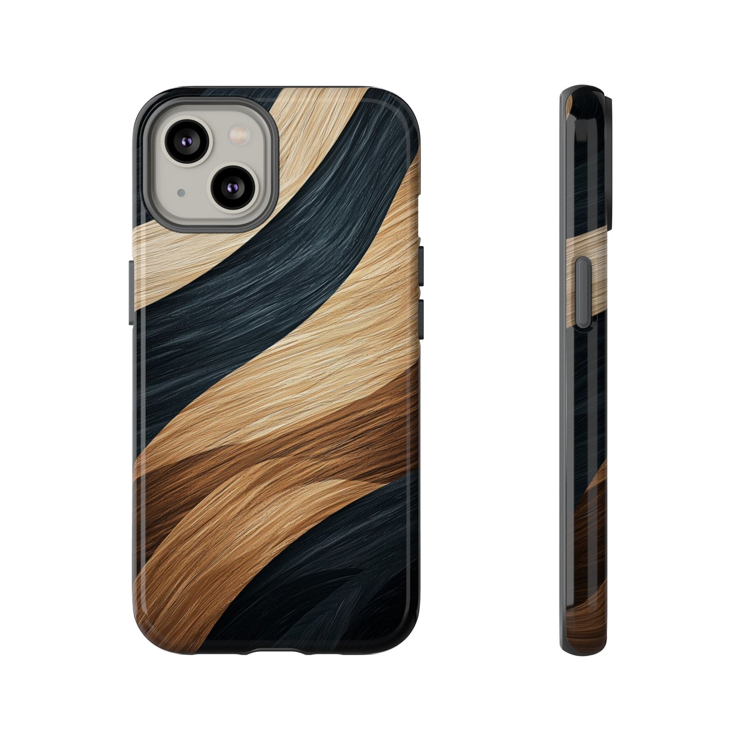 Metallic Black & Gold Zebra Stripes Phone Case for iPhone, Samsung & Google Pixel