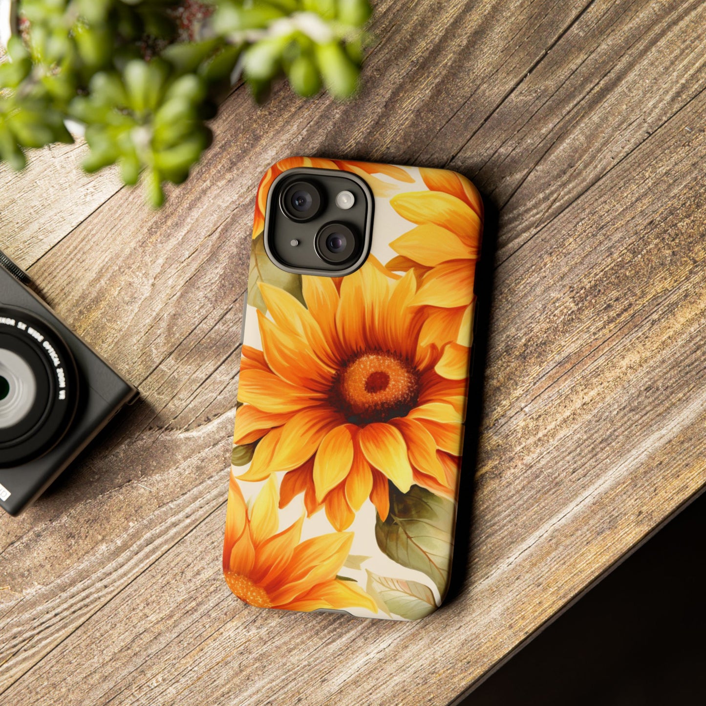 Golden Sunflower Glow Mobile Case – Radiant & Elegant