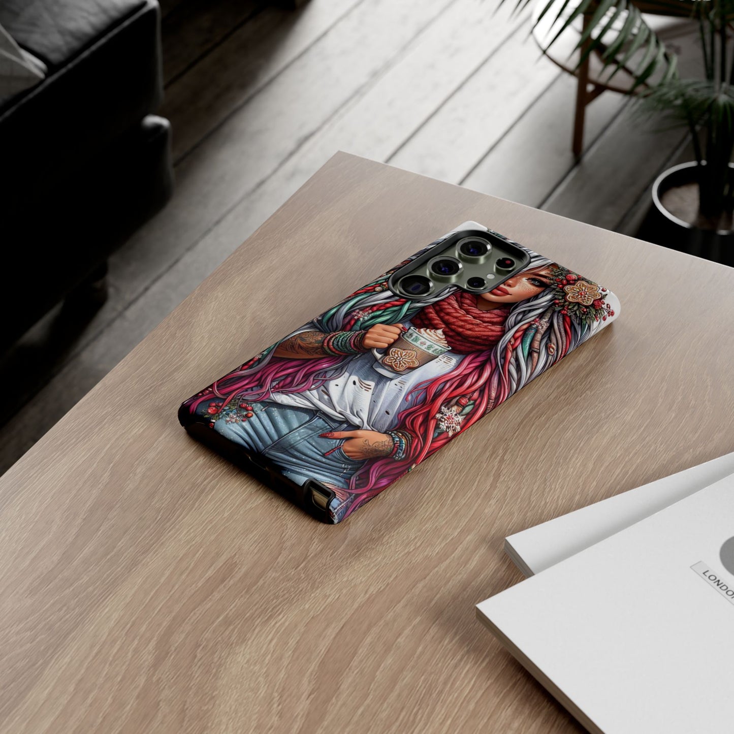 Boho Winter Queen – Cozy Dreads & Holiday Vibes Mobile Cover