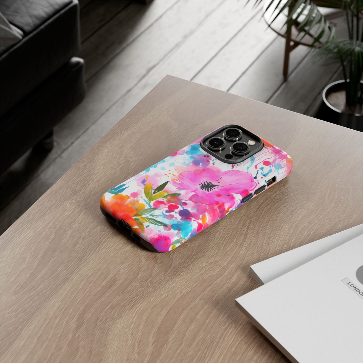 Vibrant Watercolor Floral Phone Case – Artistic & Colorful Design