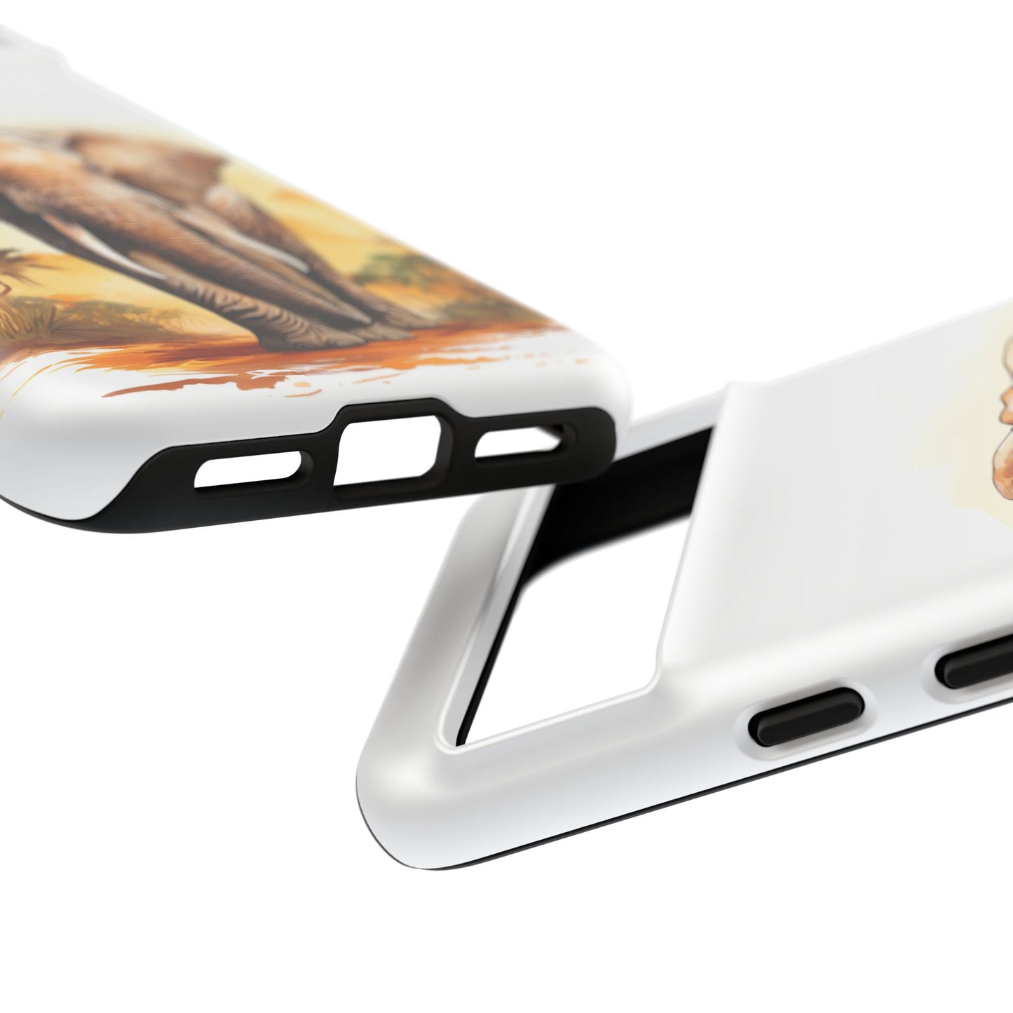 Safari Elephant Watercolor Mobile Cover – Majestic Wildlife Art