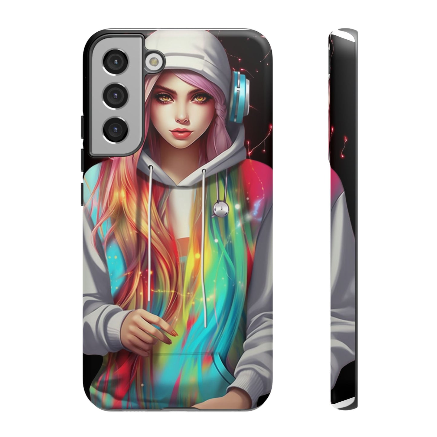 Anime Girl Phone Case - Cute Aesthetic Cover for iPhone, Samsung & Google Pixel, Girly Phone Case, Kawaii Phone Case, Anime Lover Gift