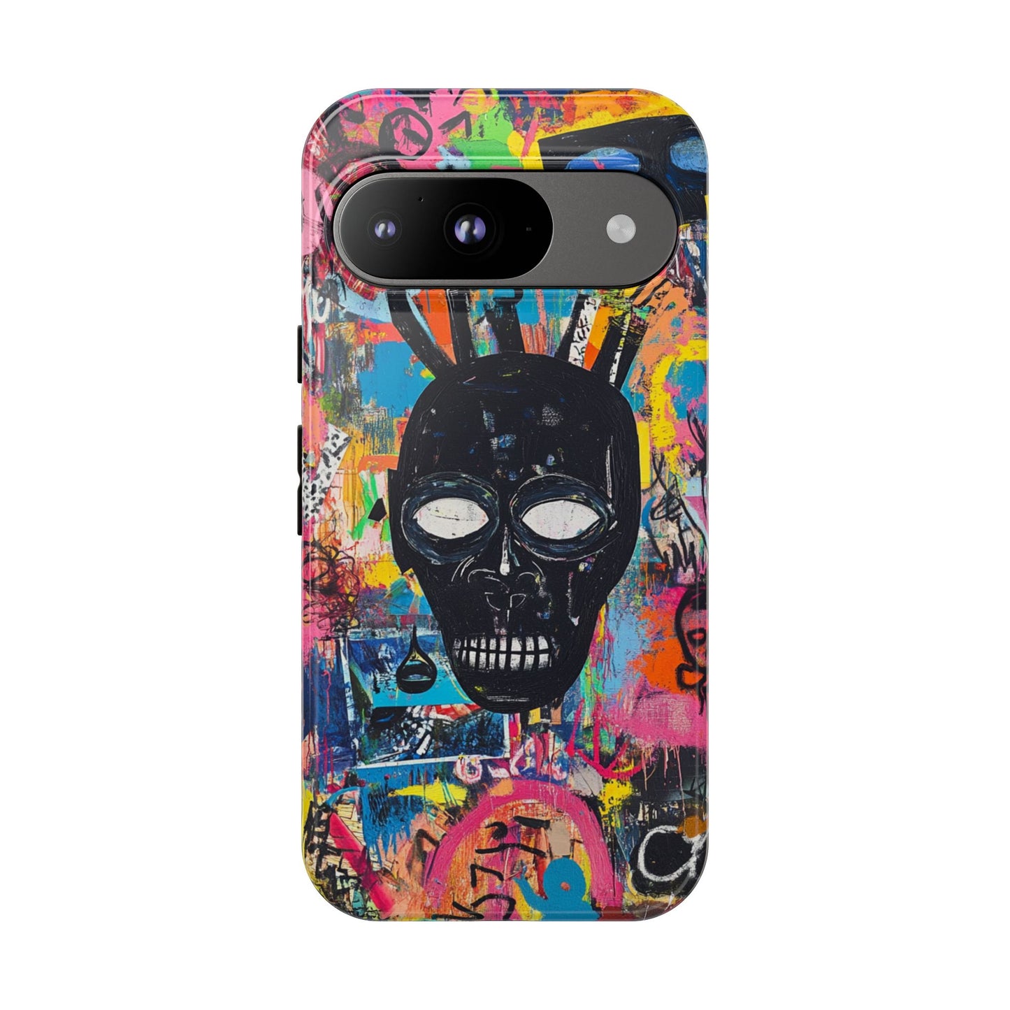 Street Art Phone Case – Basquiat-Inspired Phone Cover– Bold, Graffiti-Inspired Cover - iPhone, Samsung & Google Pixel Cover - Artistic Painting Case, Art Lover Gift