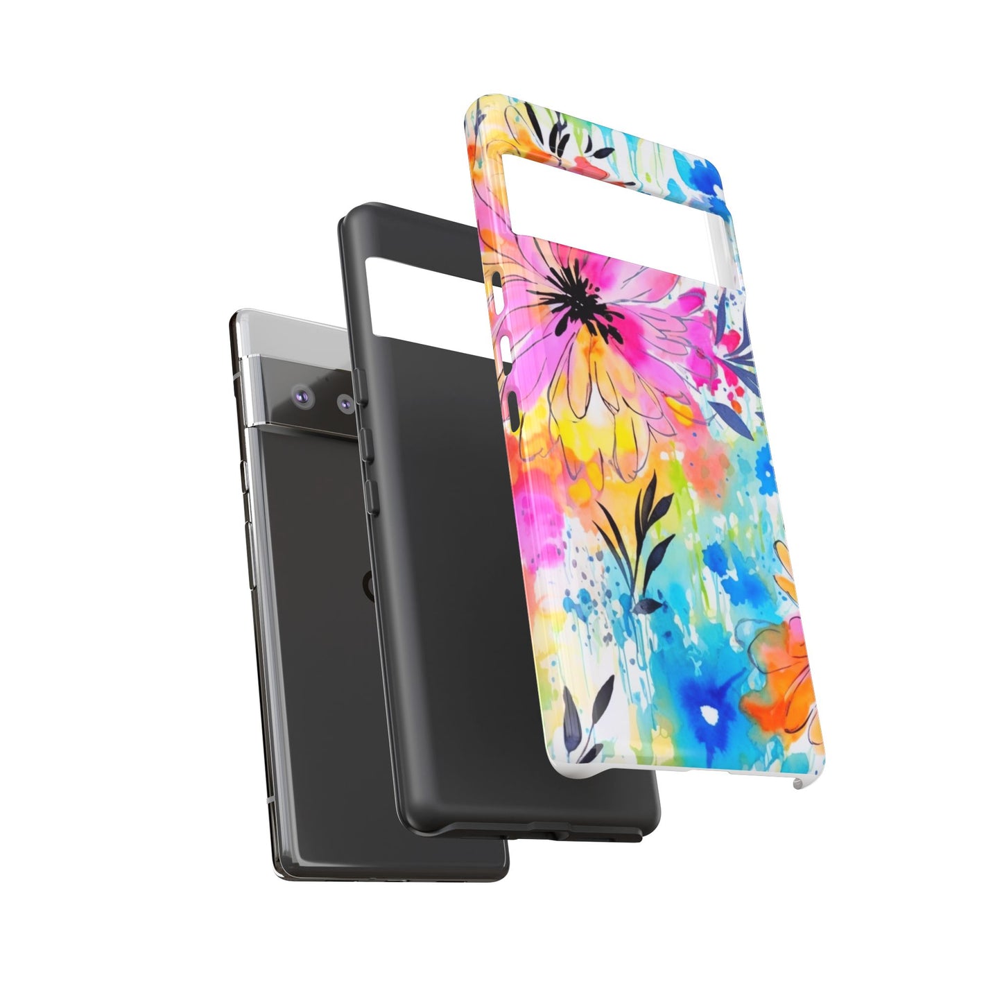 Abstract Watercolor Bloom Phone Case – Expressive & Vibrant