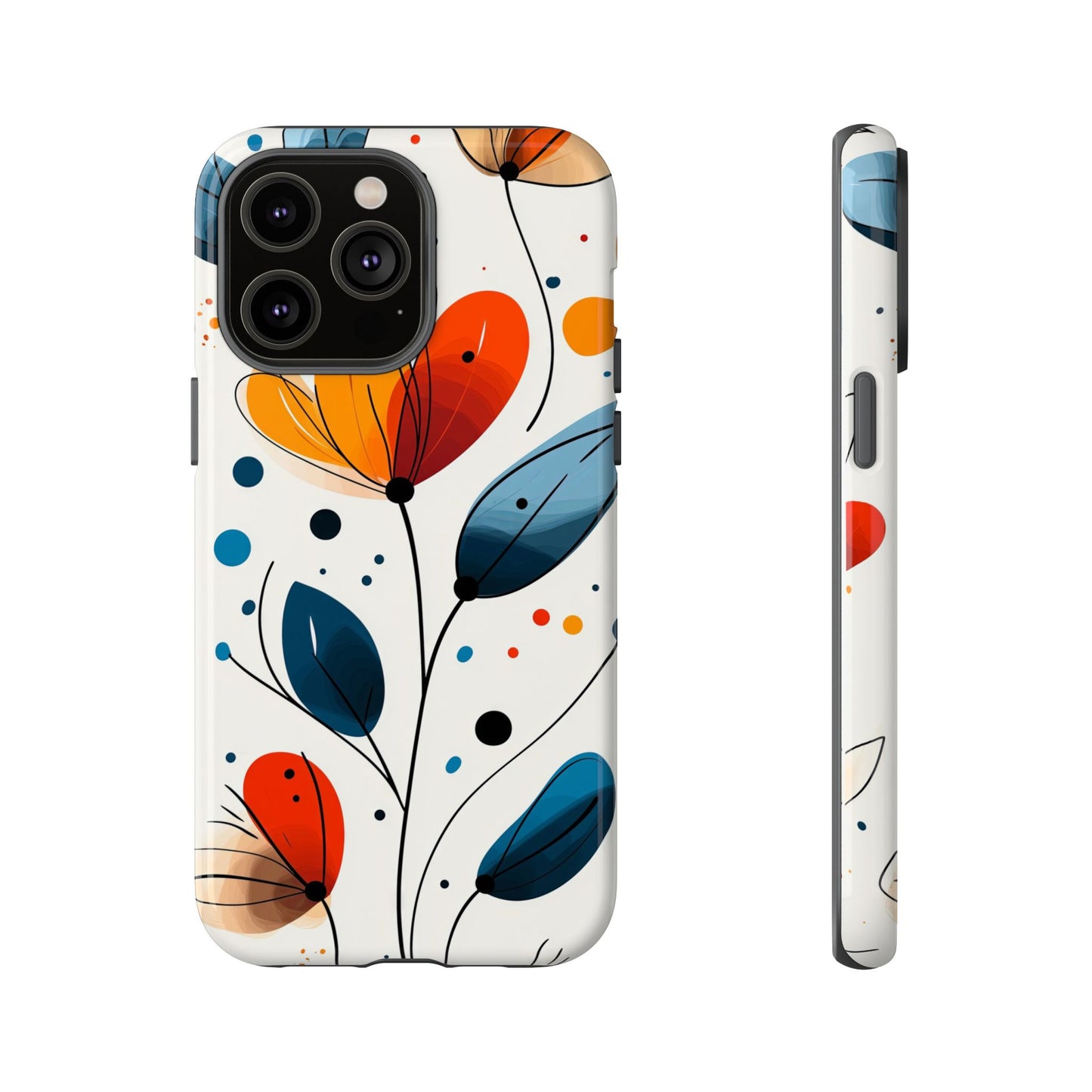 Floral Phone Case for iPhone, Samsung & Pixel | Abstract Colorful Flower Design | Vibrant Botanical Protective Cover