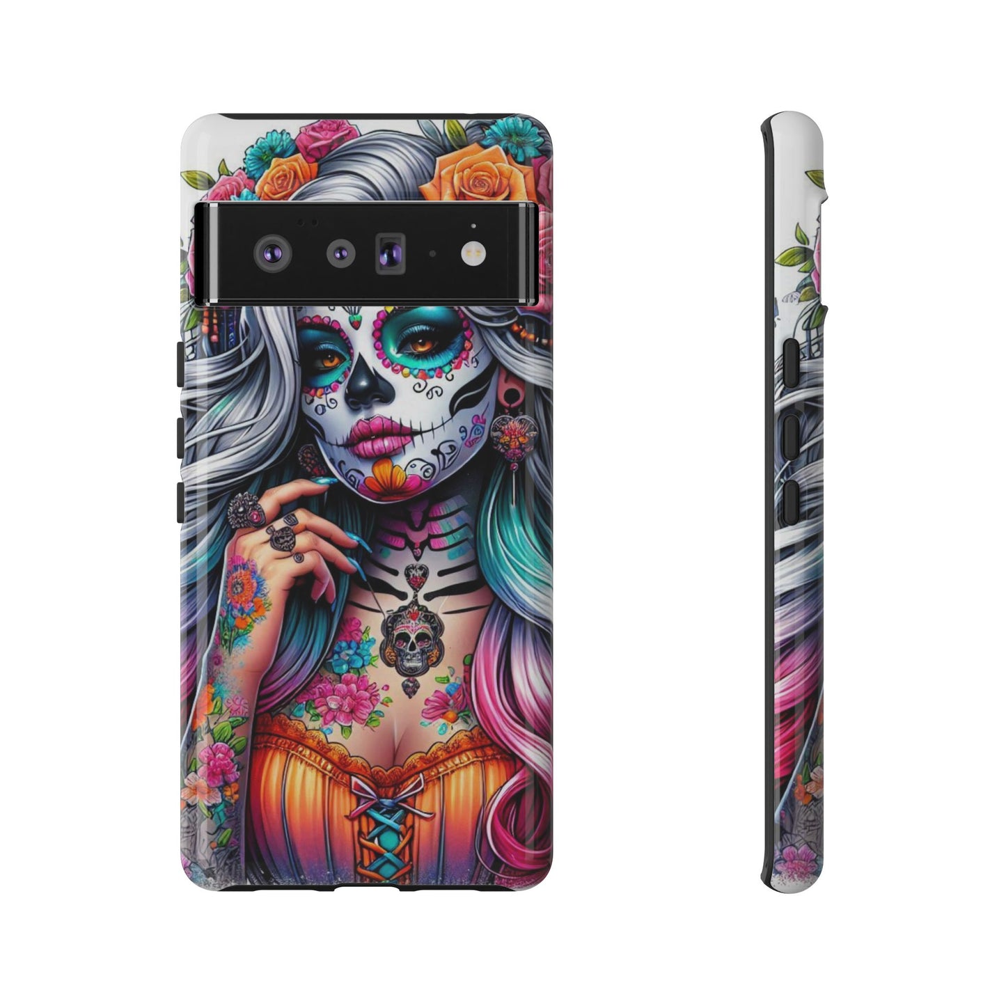 Sugar Skull Goddess – Día de los Muertos Floral Queen Mobile Cover