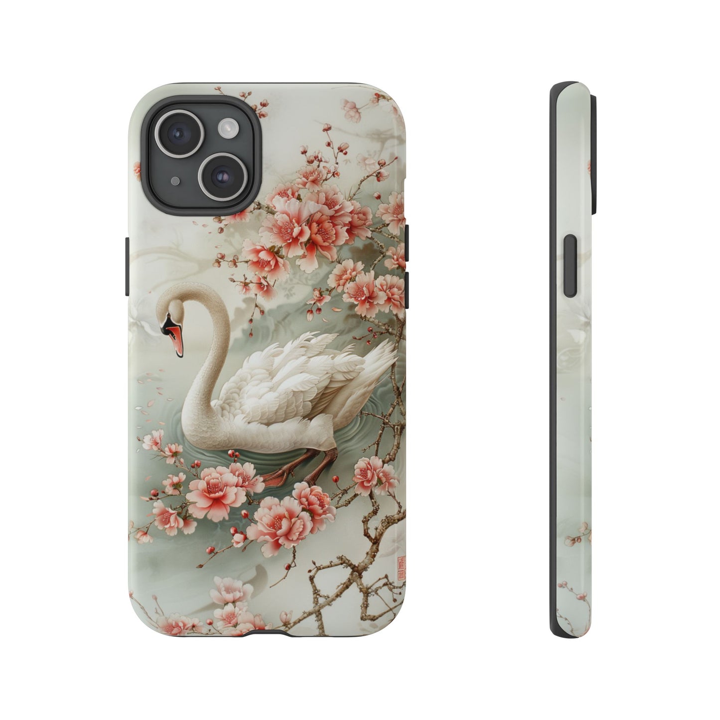 Floral Swan Phone Case β Bird Phone Case, Elegant & Protective for iPhone, Samsung & Google Pixel