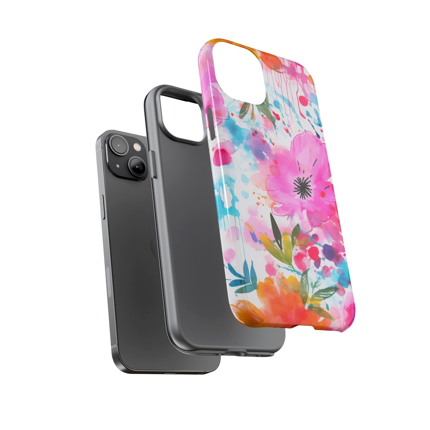 Vibrant Watercolor Floral Phone Case – Artistic & Colorful Design