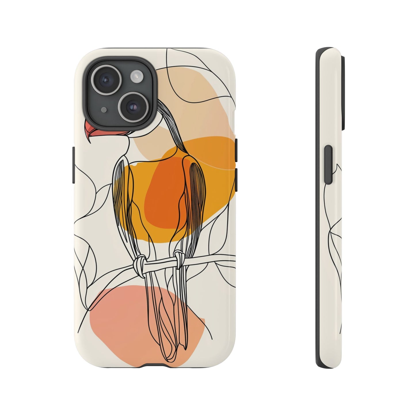 Tropical Lines: Abstract Toucan Art Phone Case for iPhone, Samsung & Pixel
