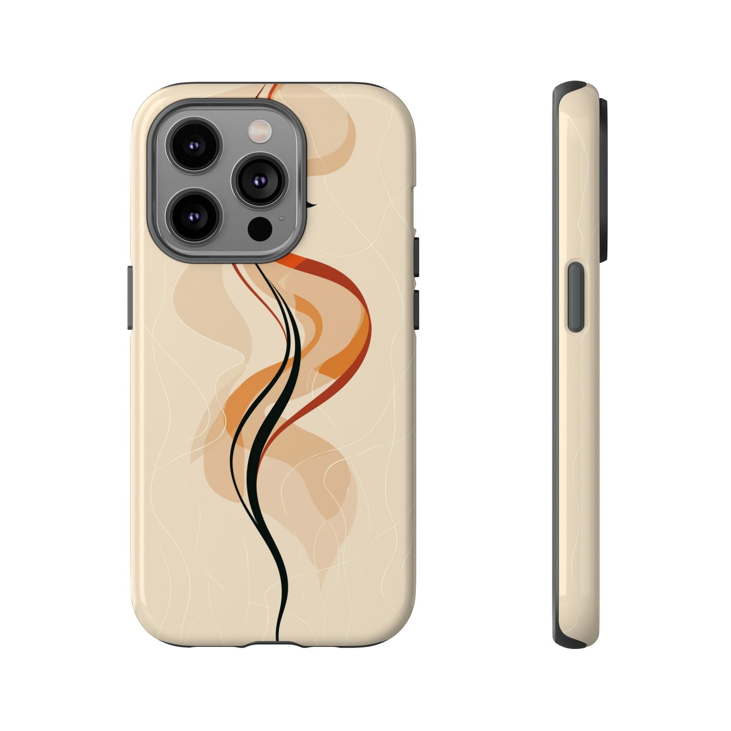 Feminine Flame: Abstract Grace Phone Case for iPhone, Samsung & Pixel