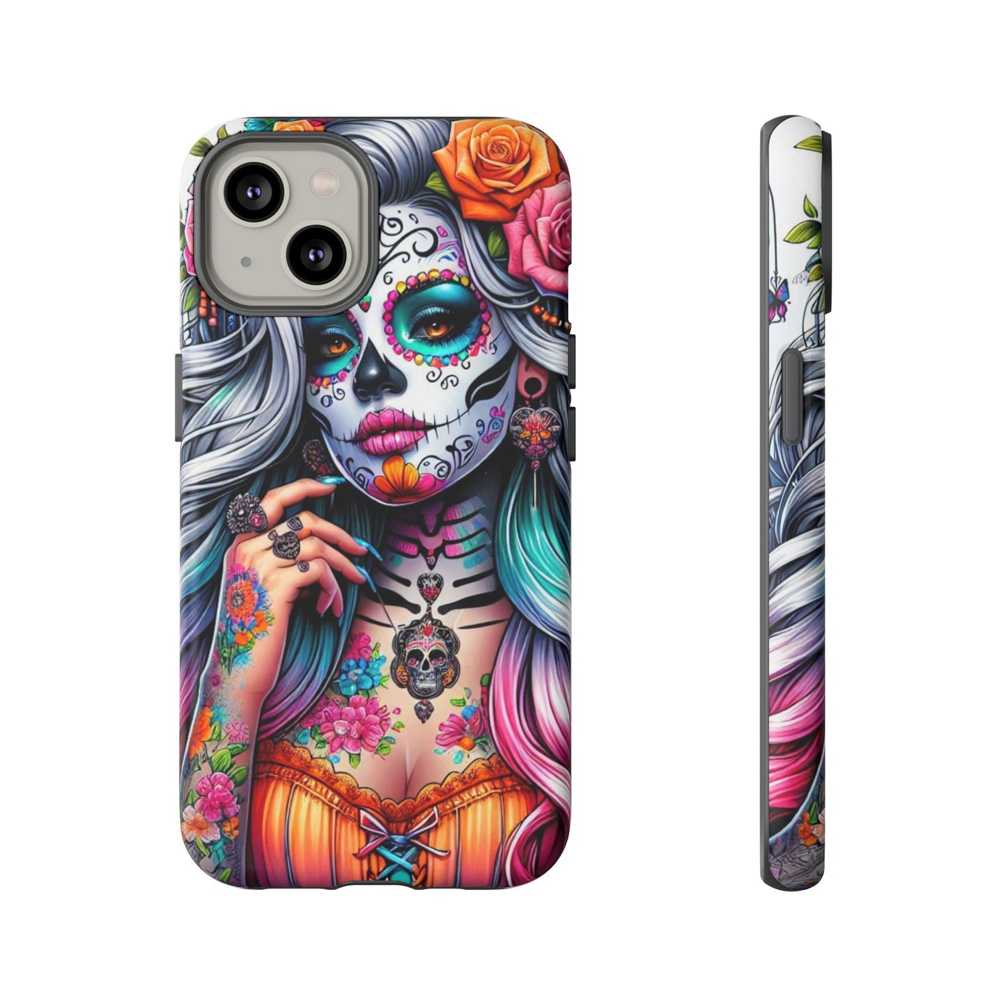 Sugar Skull Goddess – Día de los Muertos Floral Queen Mobile Cover