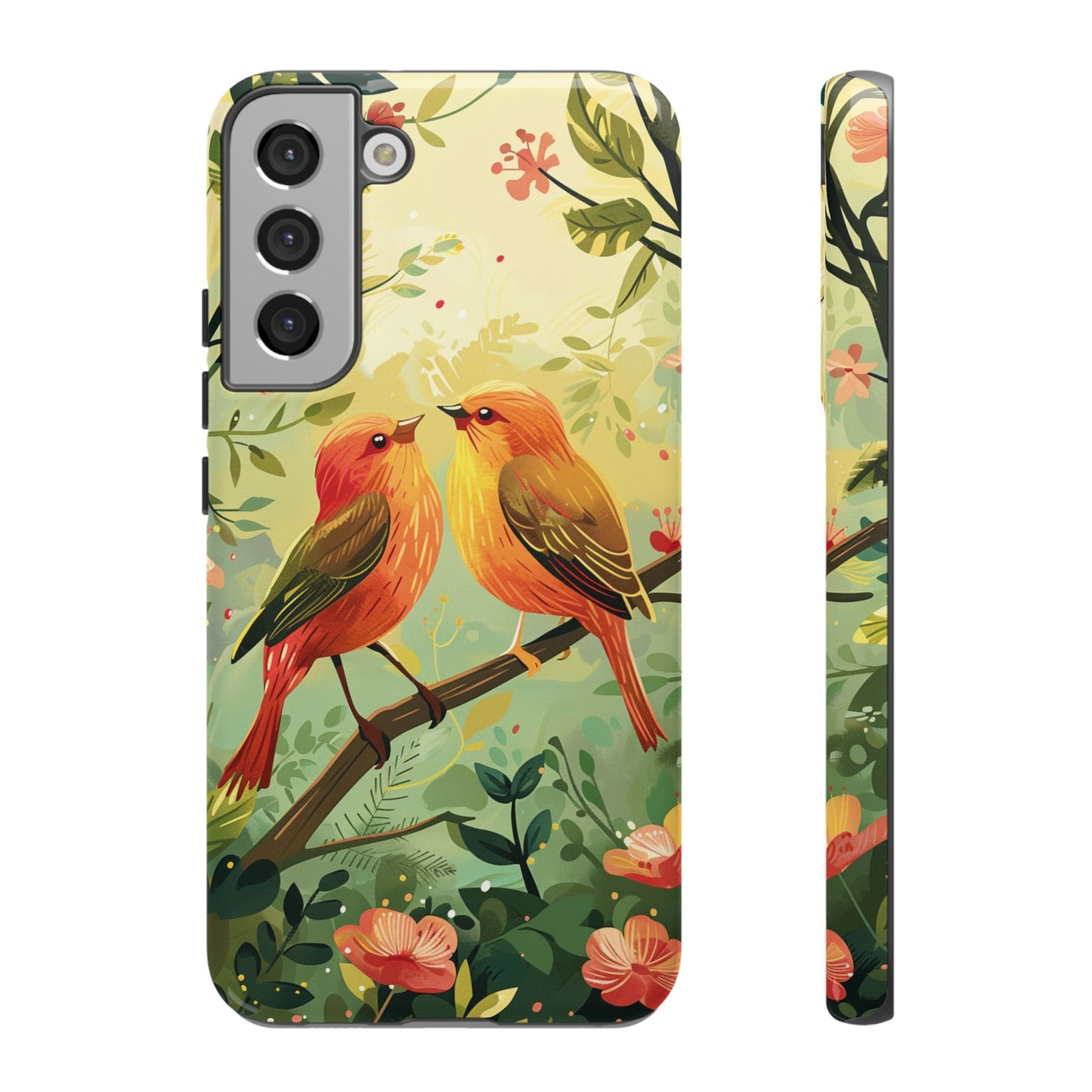 Floral Birds Phone Case β Elegant Nature-Inspired Design for iPhone, Samsung & Google Pixel