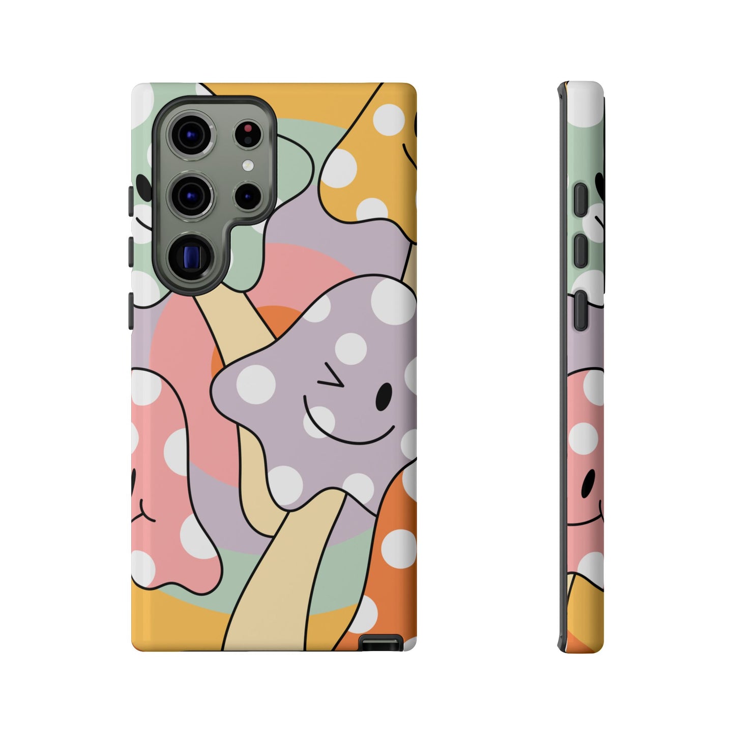 Retro Smiley Mushroom Phone Case β Cute 70s Aesthetic for iPhone, Samsung & Google Pixel