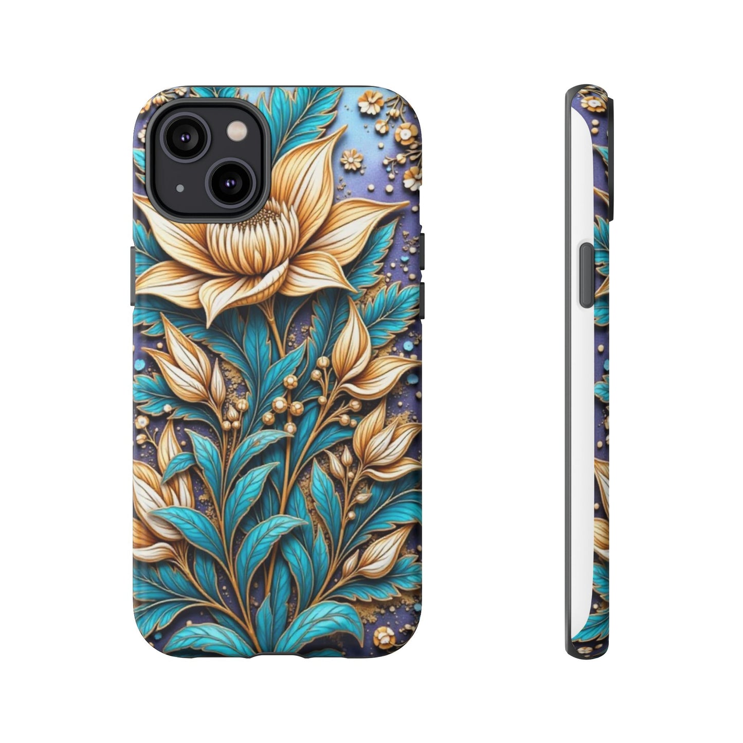 Golden Chrysanthemum: Floral Stained Glass Masterpiece