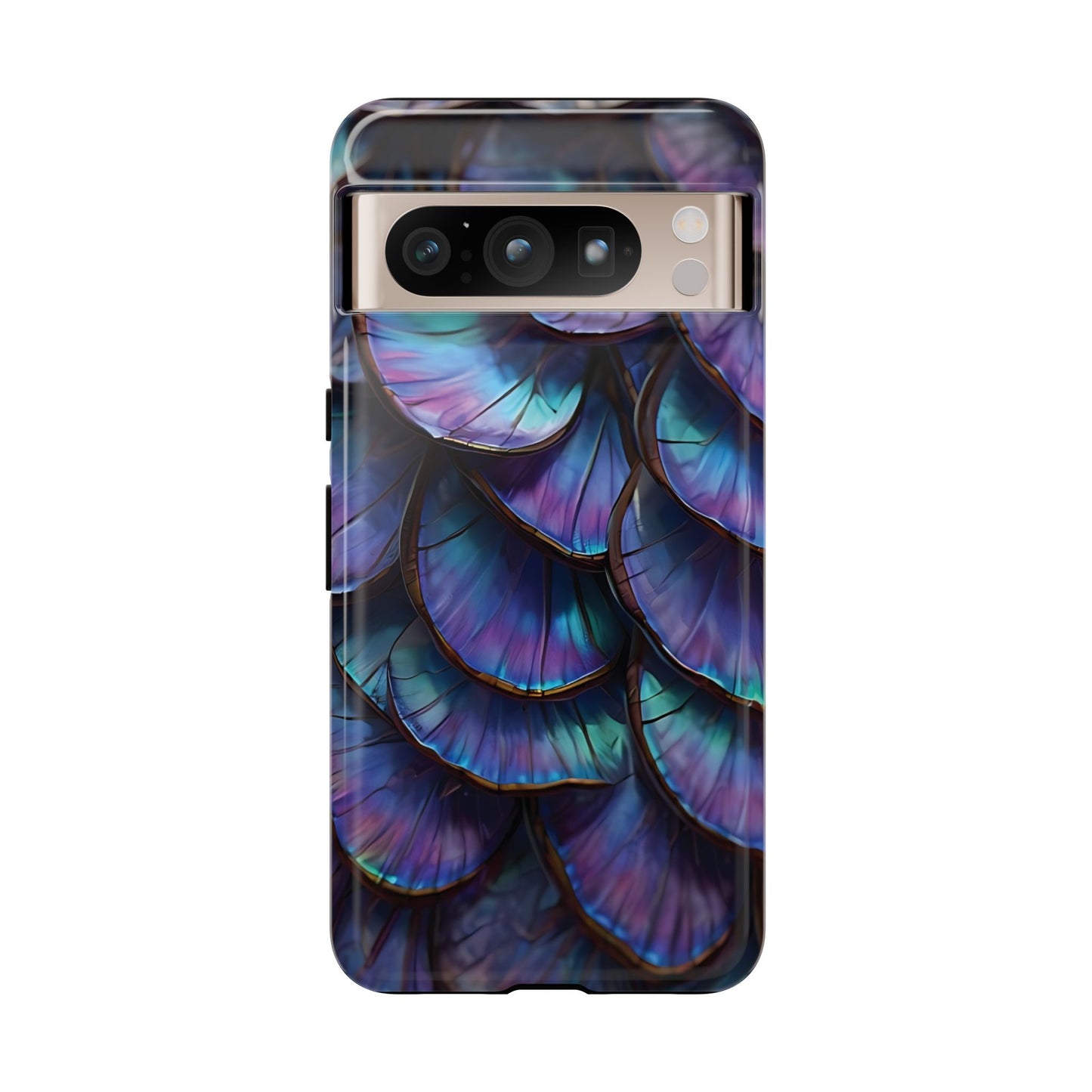 Abstract Macro Shot of Iridescent Butterfly Fish Scales Phone Case Design