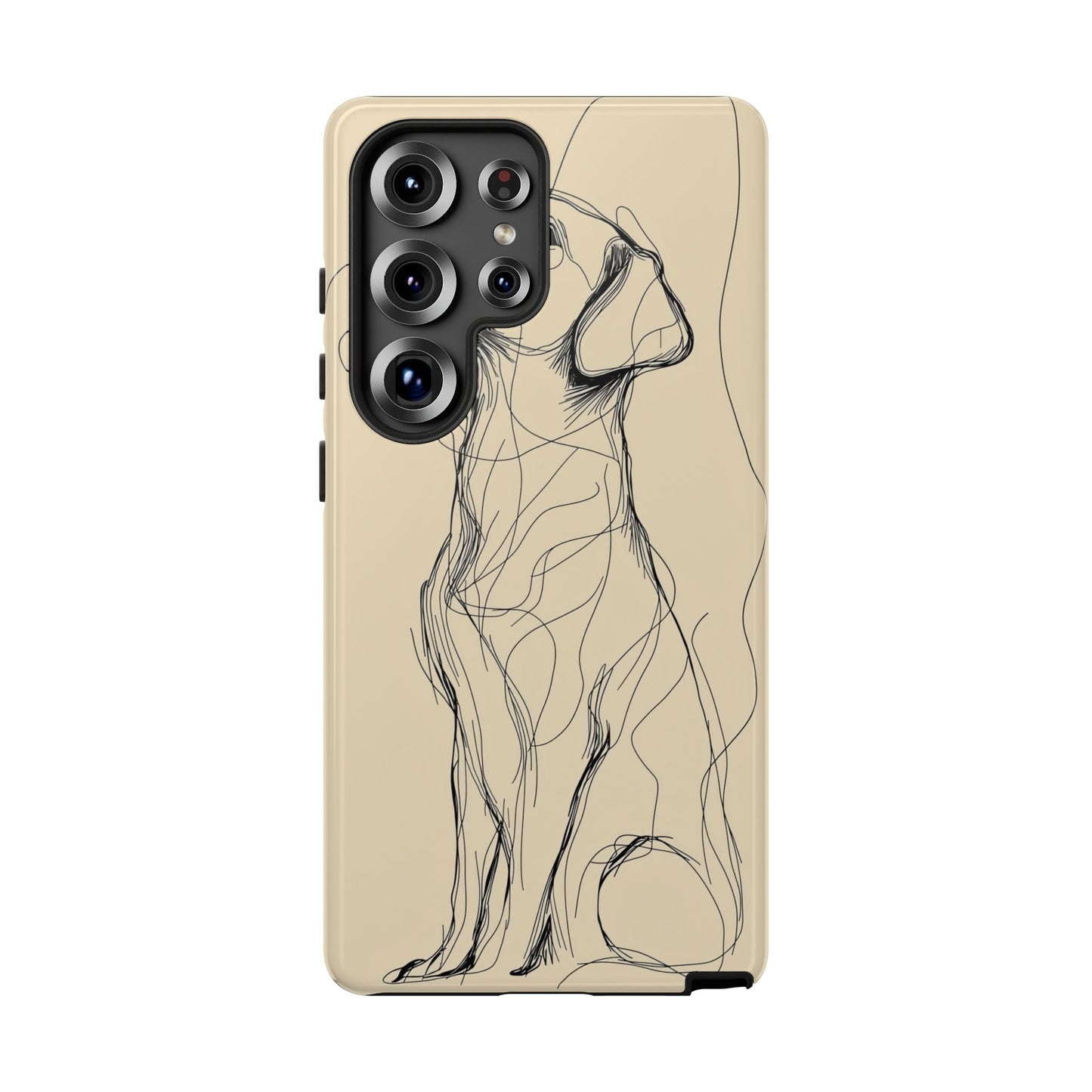 Loyal Lines: Abstract Dog Sketch Phone Case for iPhone, Samsung & Pixel