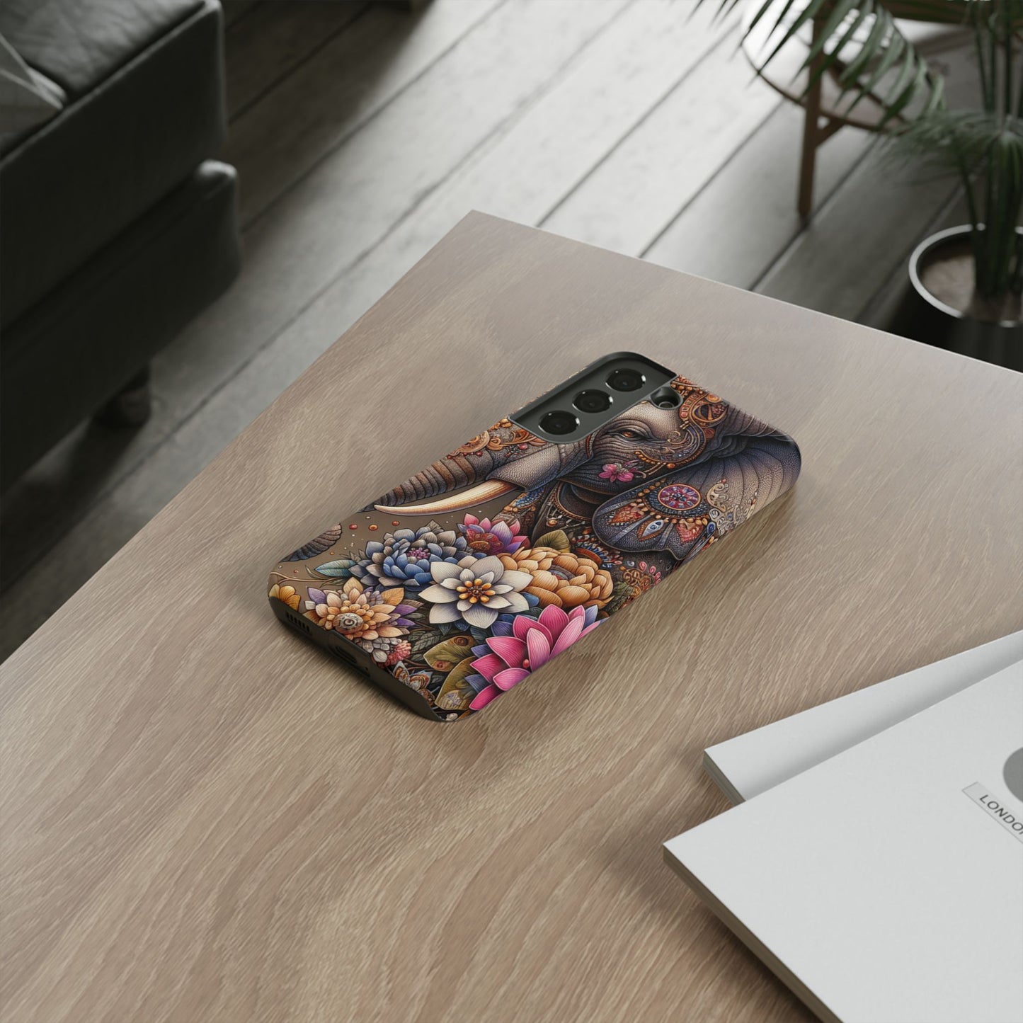 Royal Ornate Elephant Mobile Cover – Luxurious Bohemian Art