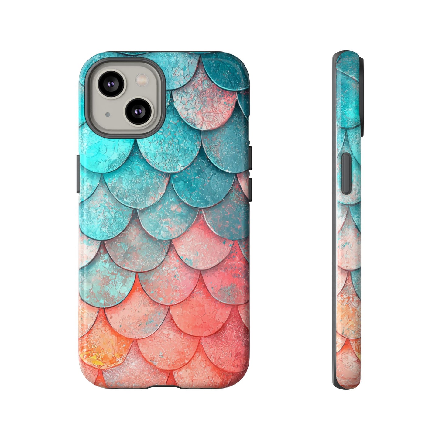 Serene Waves – Colorful Fish Scale Phone Case for iPhone, Pixel & Samsung