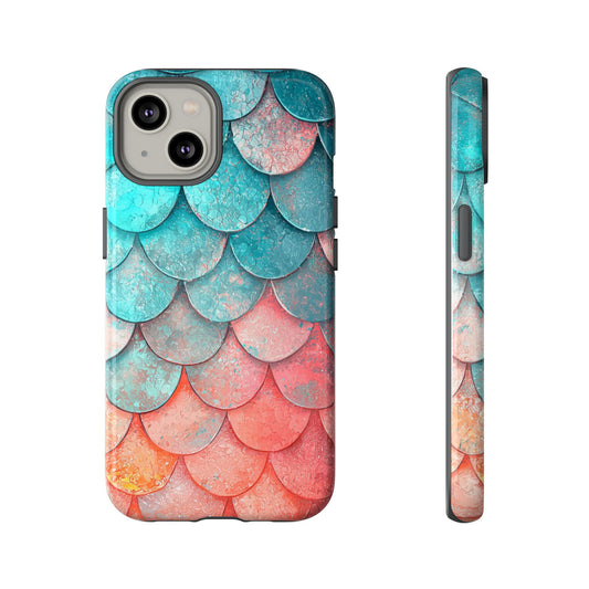 Serene Waves – Colorful Fish Scale Phone Case for iPhone, Pixel & Samsung