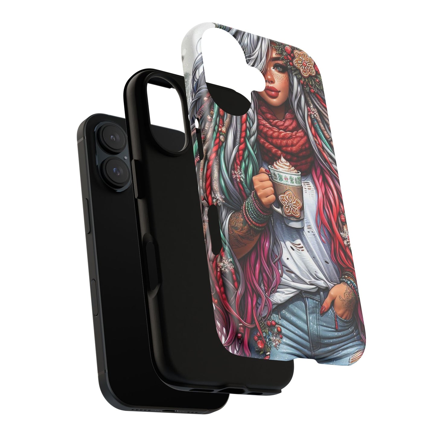 Boho Winter Queen – Cozy Dreads & Holiday Vibes Mobile Cover