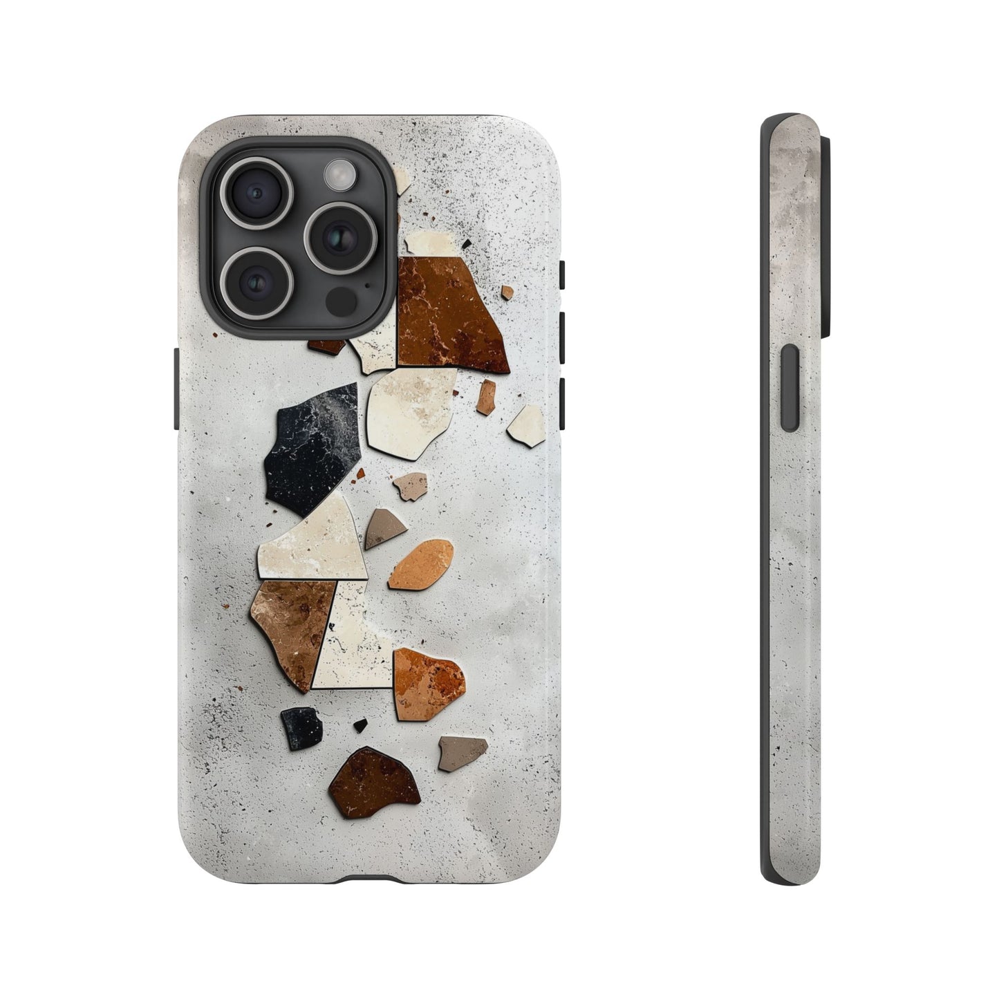 Modern Terrazzo Fragments Phone Case β Earthy & Minimalist for iPhone, google Pixel & Samsung
