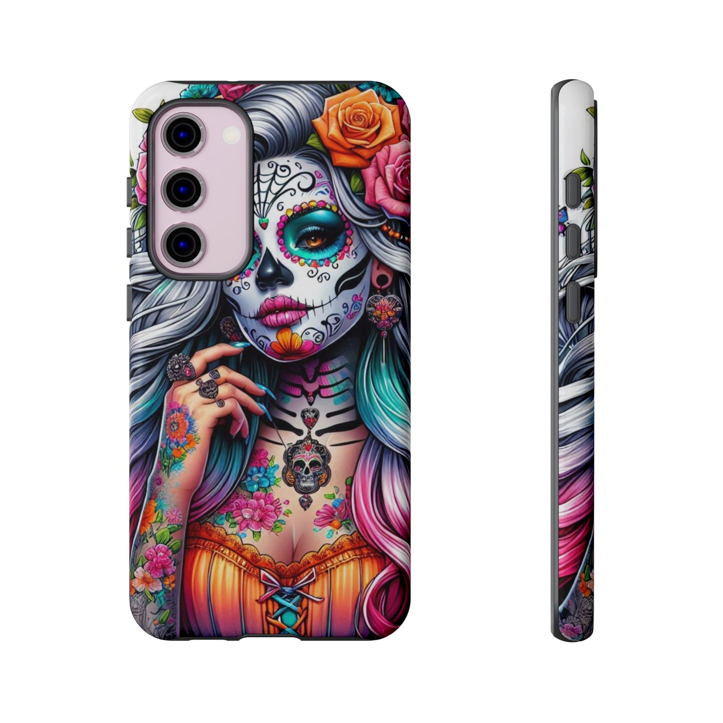 Sugar Skull Goddess – Día de los Muertos Floral Queen Mobile Cover