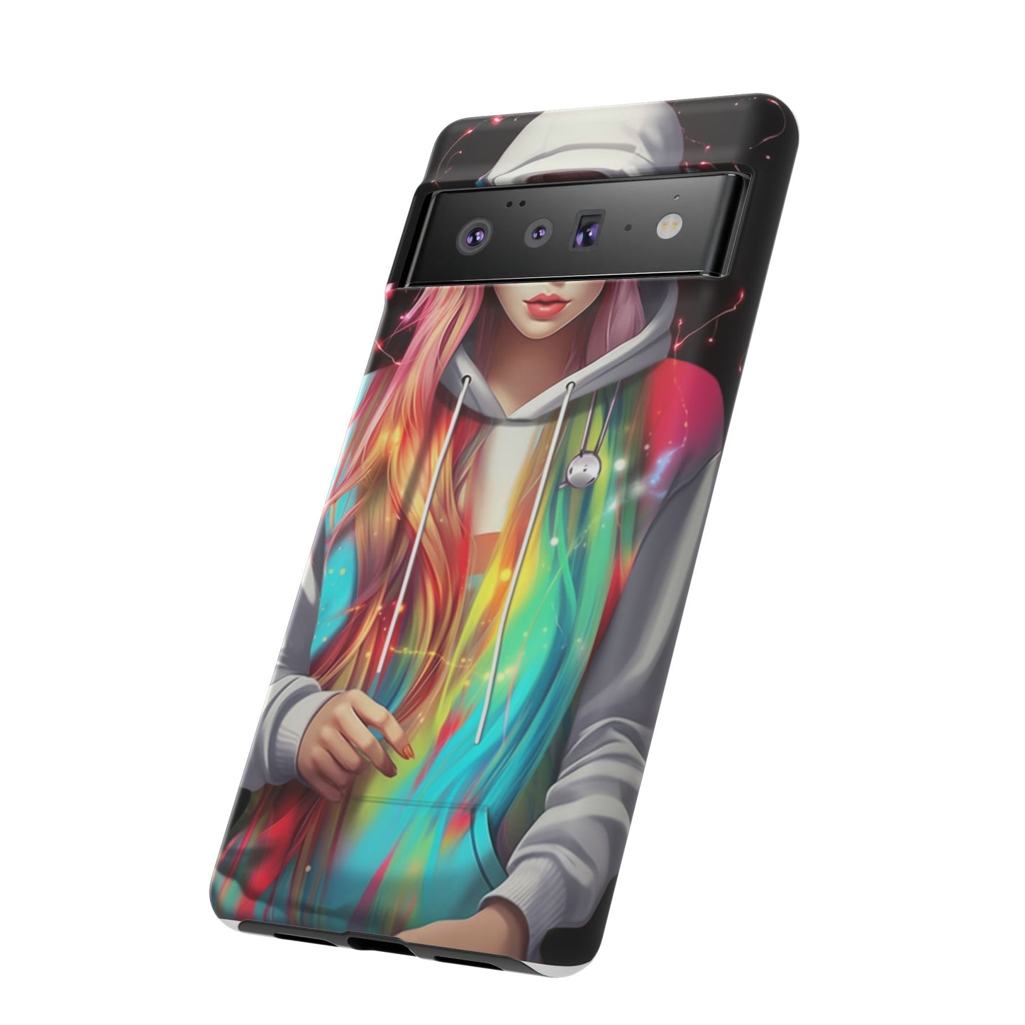 Anime Girl Phone Case - Cute Aesthetic Cover for iPhone, Samsung & Google Pixel, Girly Phone Case, Kawaii Phone Case, Anime Lover Gift