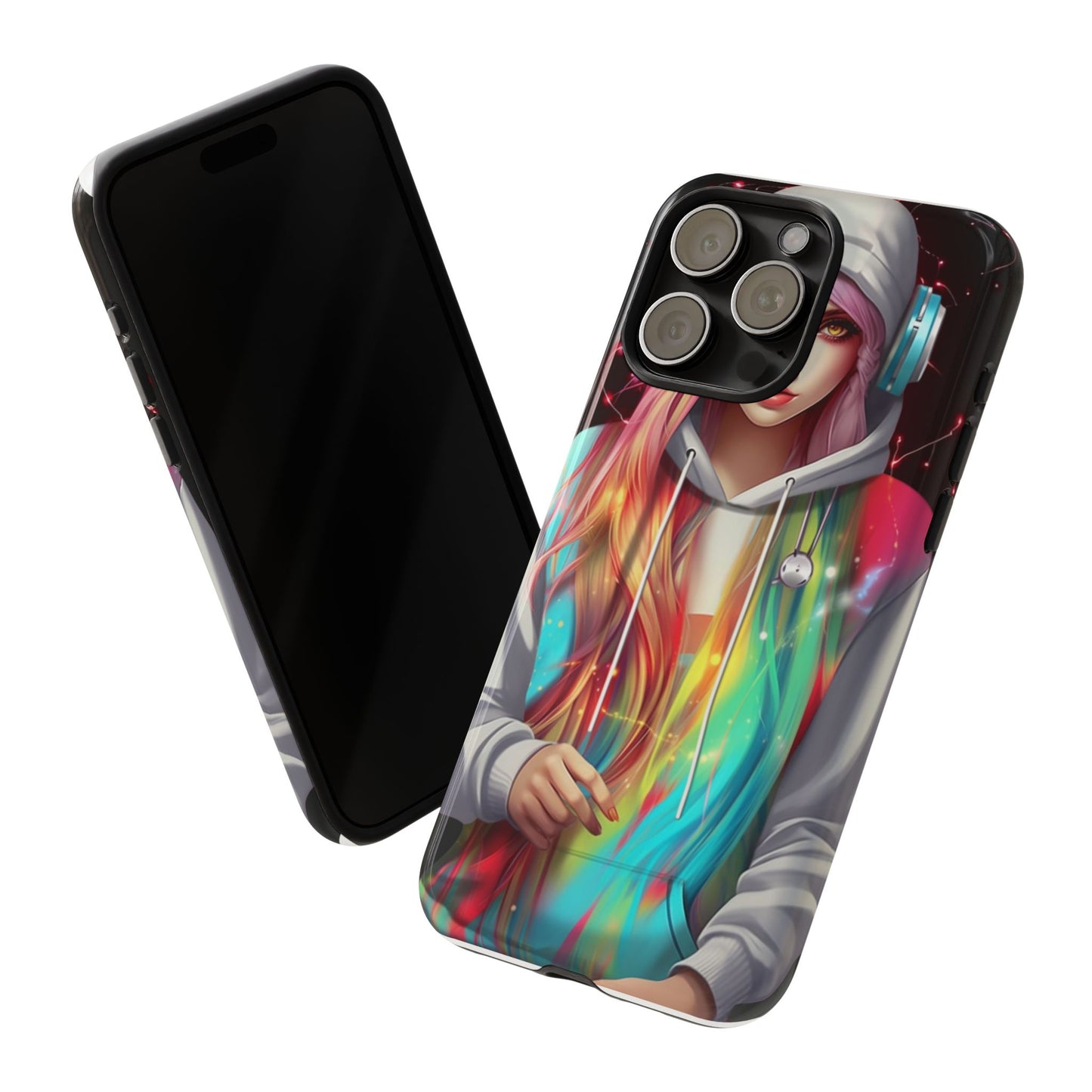 Anime Girl Phone Case - Cute Aesthetic Cover for iPhone, Samsung & Google Pixel, Girly Phone Case, Kawaii Phone Case, Anime Lover Gift