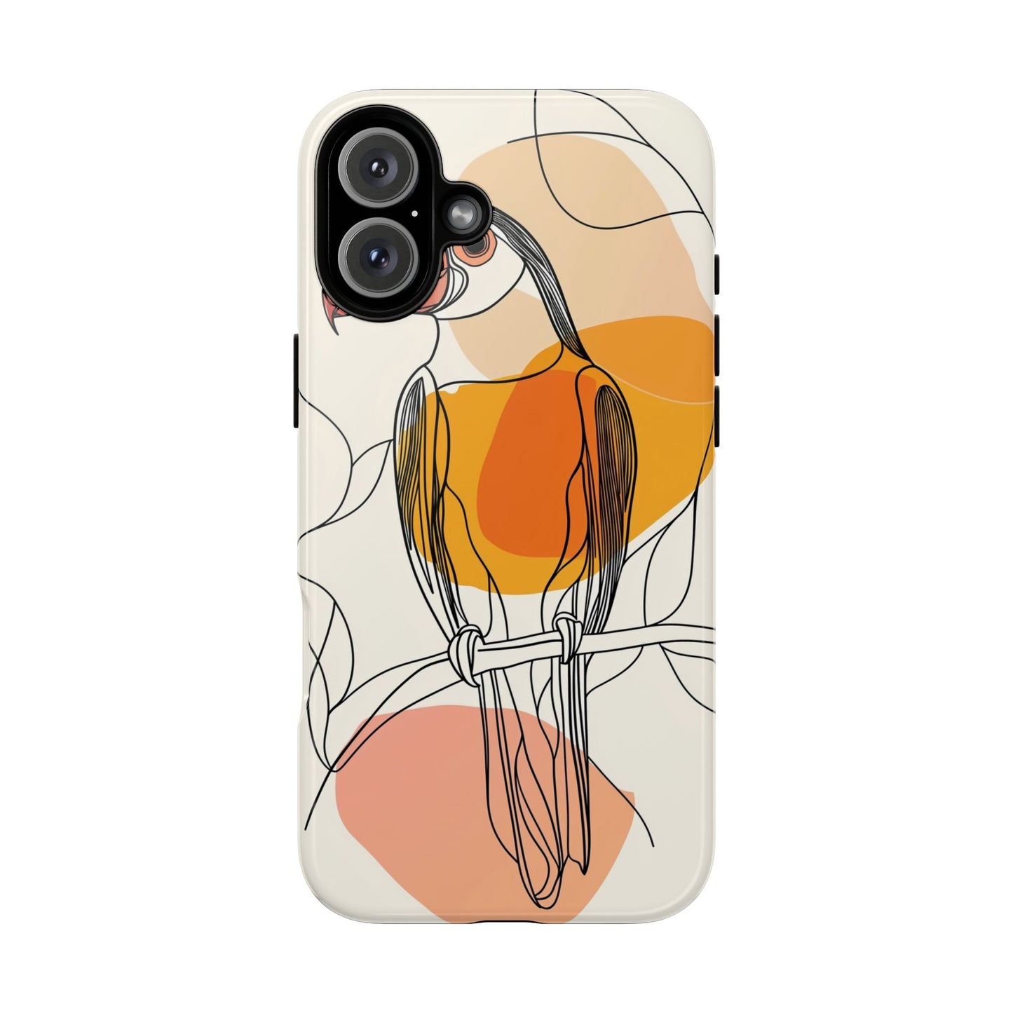 Tropical Lines: Abstract Toucan Art Phone Case for iPhone, Samsung & Pixel
