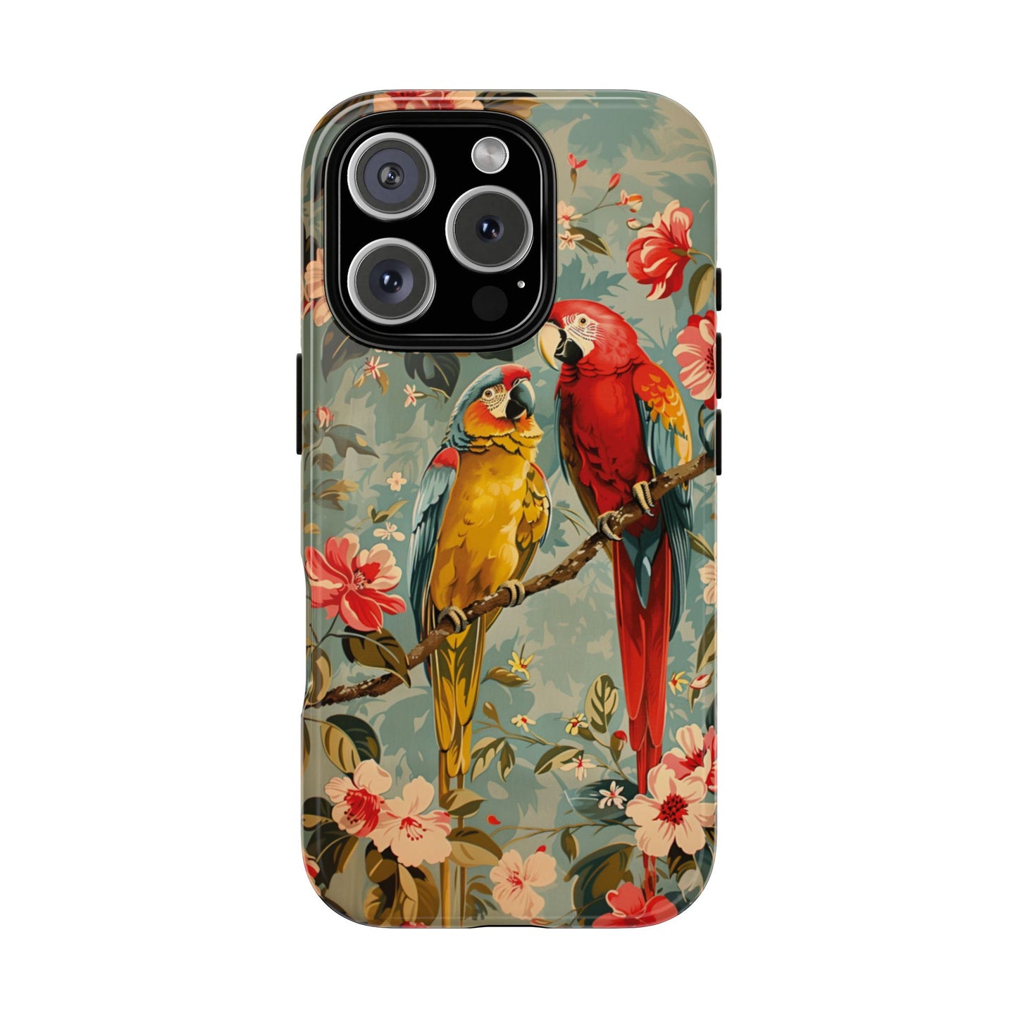 Floral Parrot Phone Case β Tropical Bird Design for iPhone, Samsung & Google Pixel