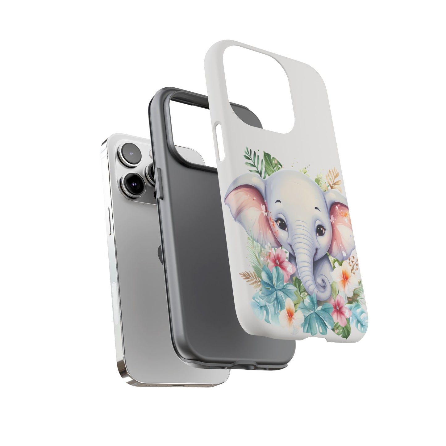 Adorable Baby Elephant Mobile Cover – Floral Fantasy Art
