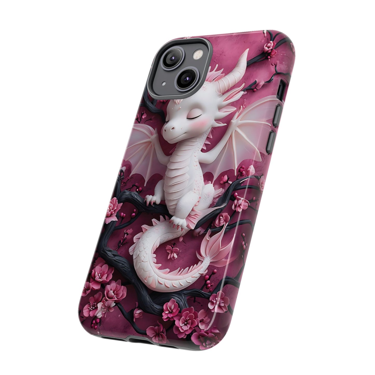 Whimsical 3D Relief Artwork Of A Cute Dragon phone case design