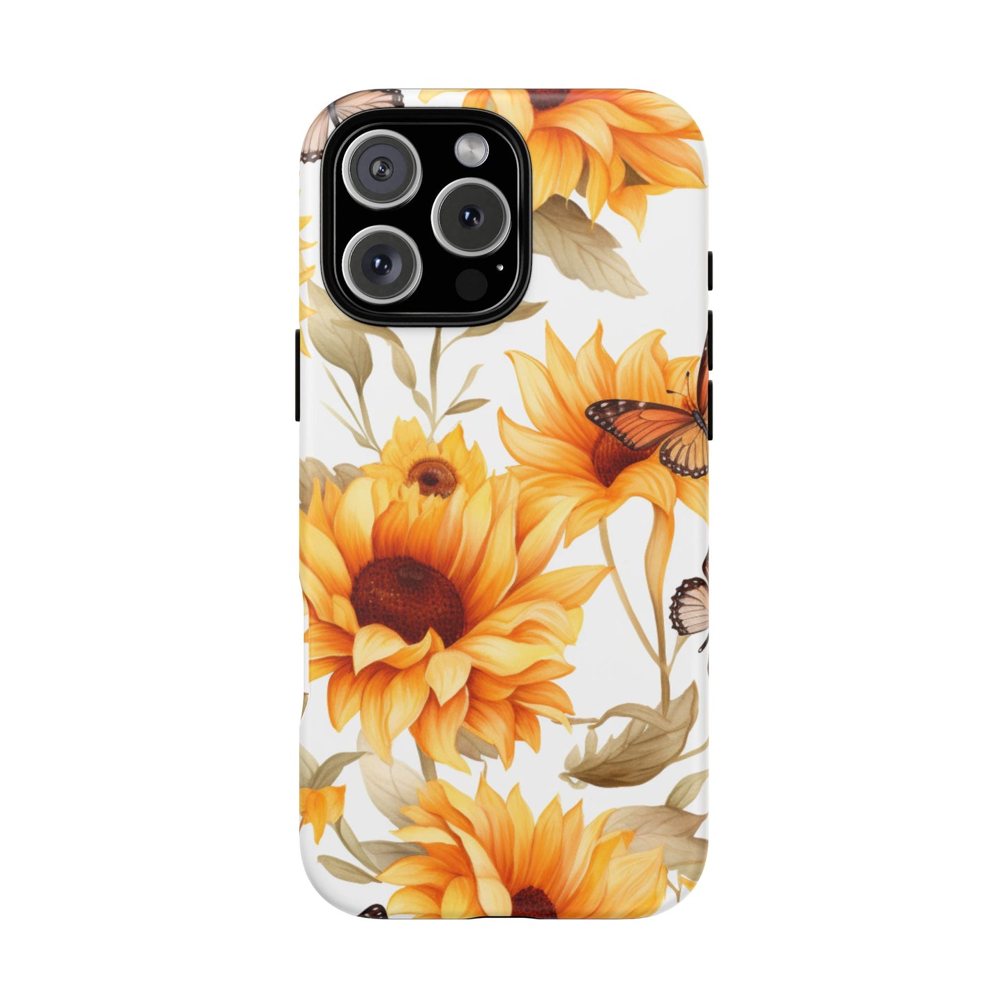 Sunflower & Butterfly Aesthetic Mobile Case – Bright & Nature-Inspired