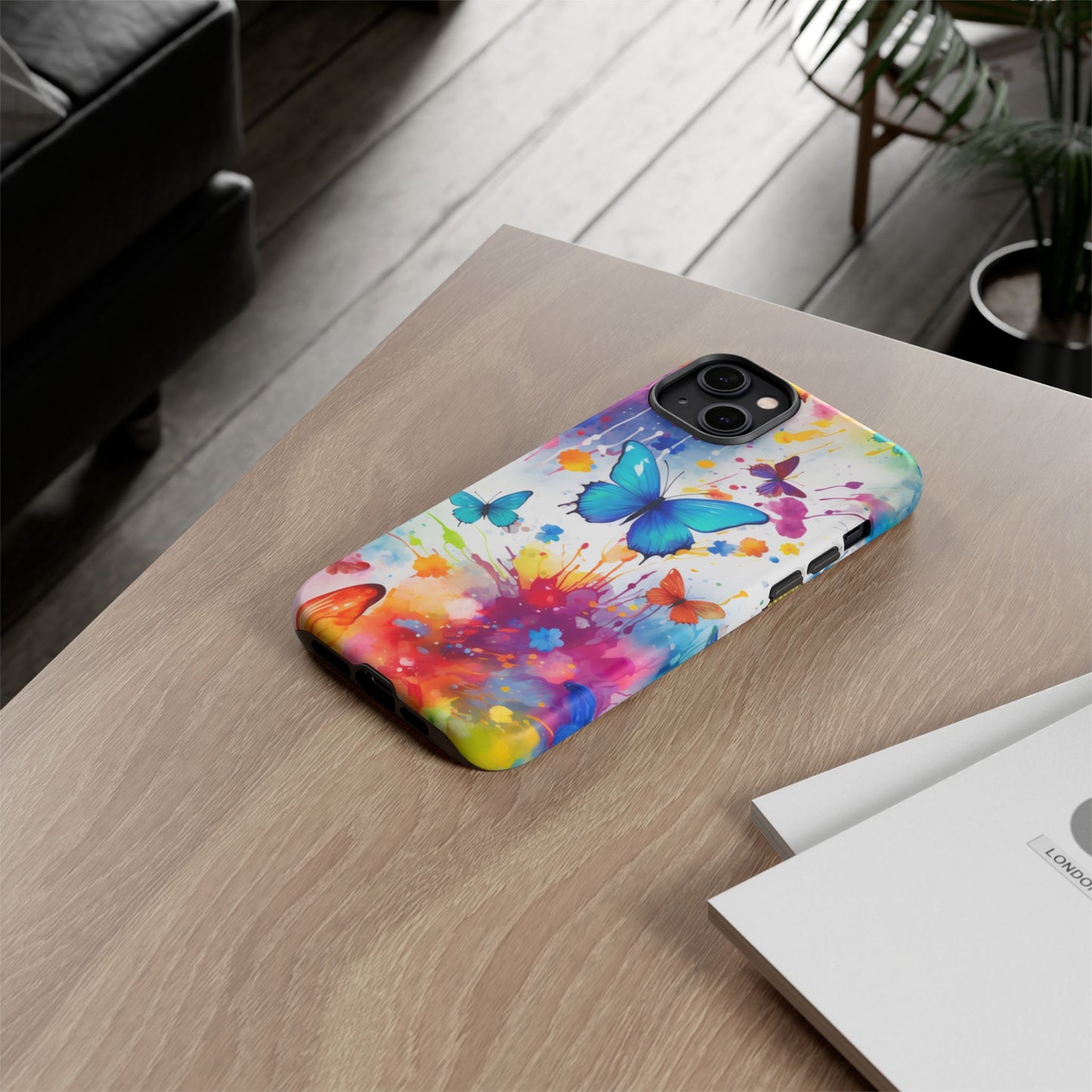 Vibrant Watercolor Butterfly Mobile Case