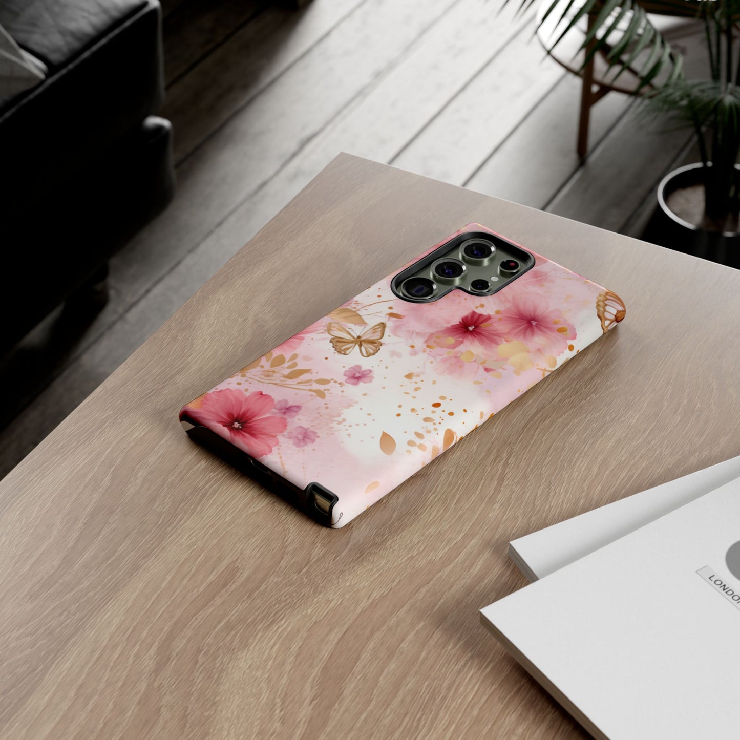 Blush Elegance Floral Mobile Case