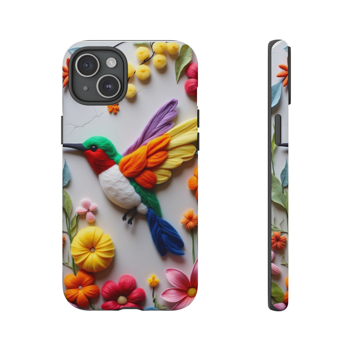 Elegant Hummingbird with Floral Mosaic Design | Nature's Artistic Vibes | iPhone 16 Pro