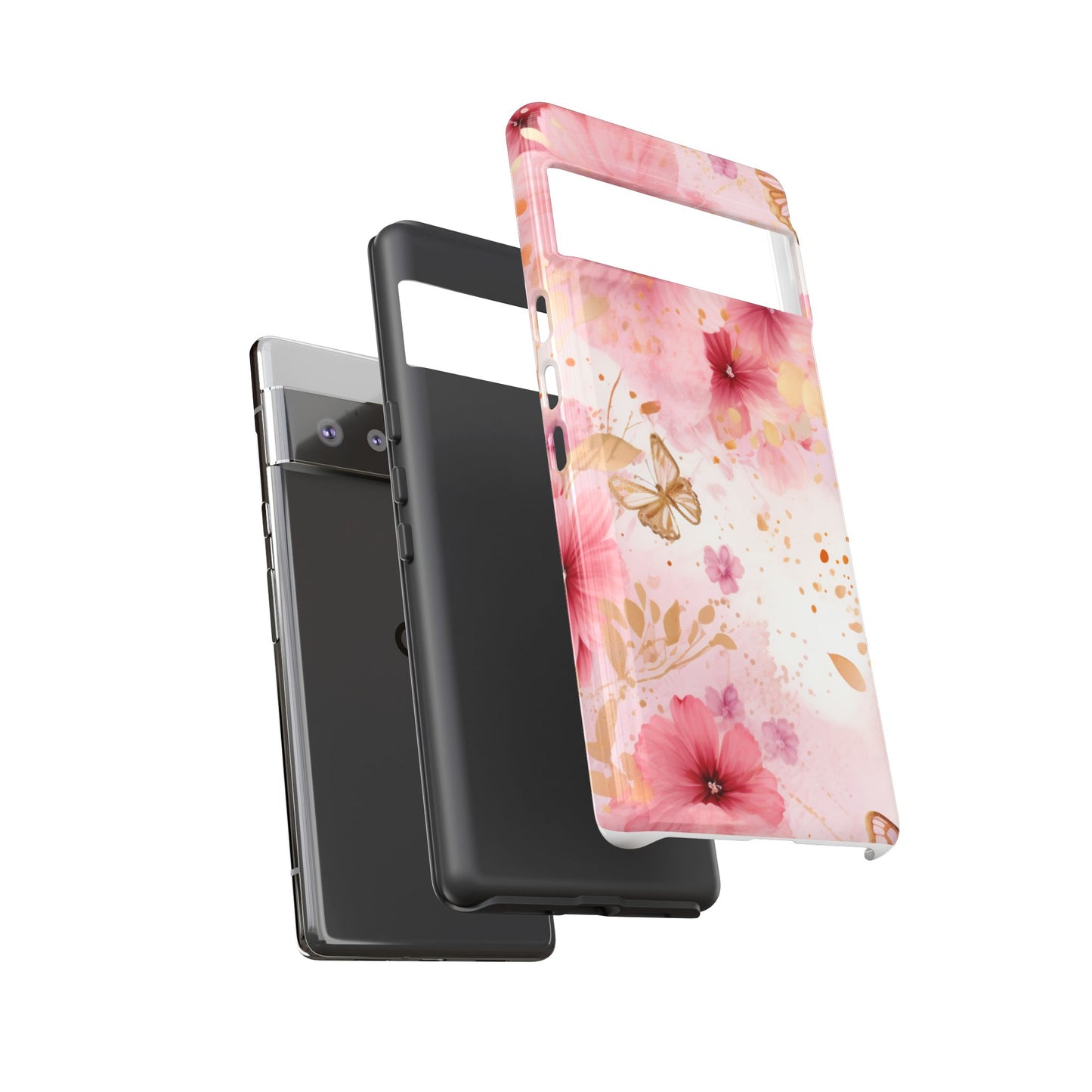 Blush Elegance Floral Mobile Case