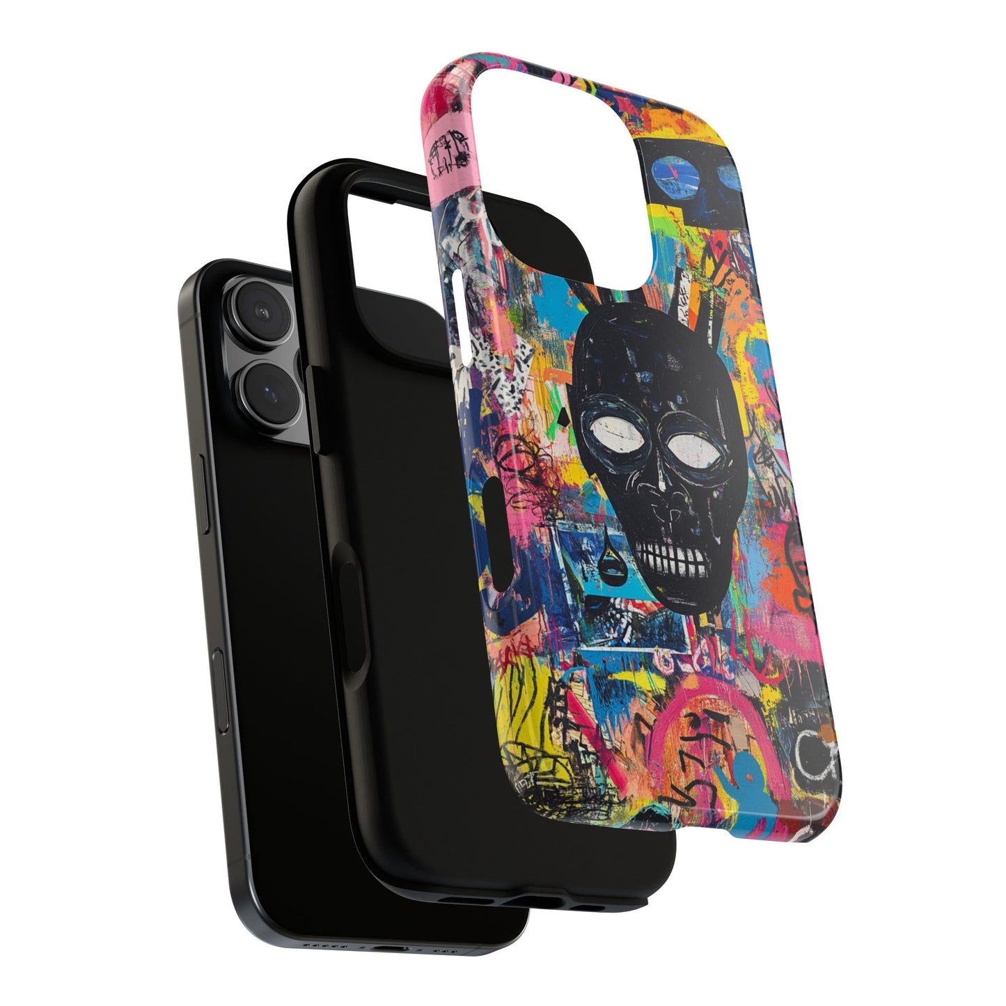 Street Art Phone Case – Basquiat-Inspired Phone Cover– Bold, Graffiti-Inspired Cover - iPhone, Samsung & Google Pixel Cover - Artistic Painting Case, Art Lover Gift