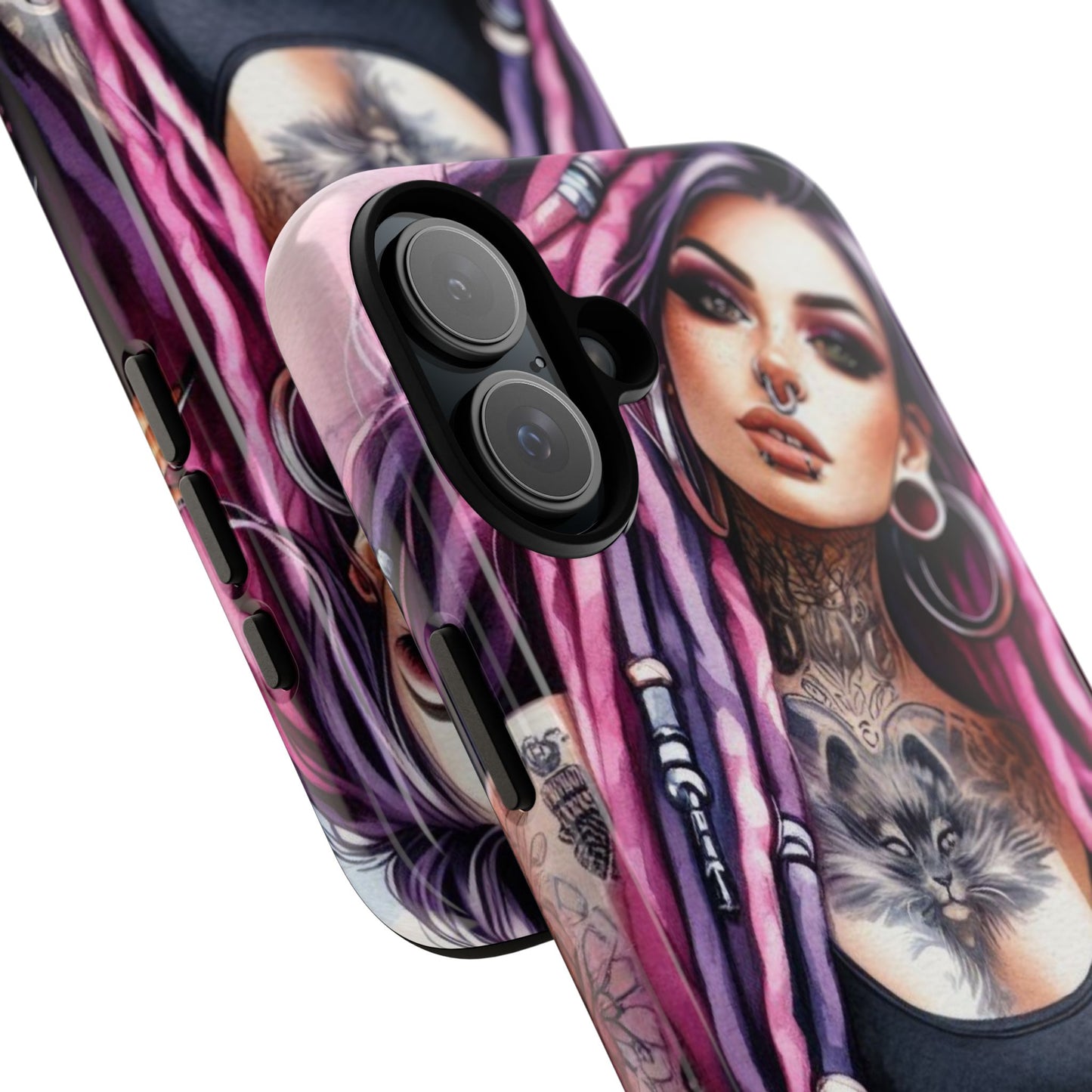 Tattooed Rebel – Gothic Cat Spirit Mobile Cover