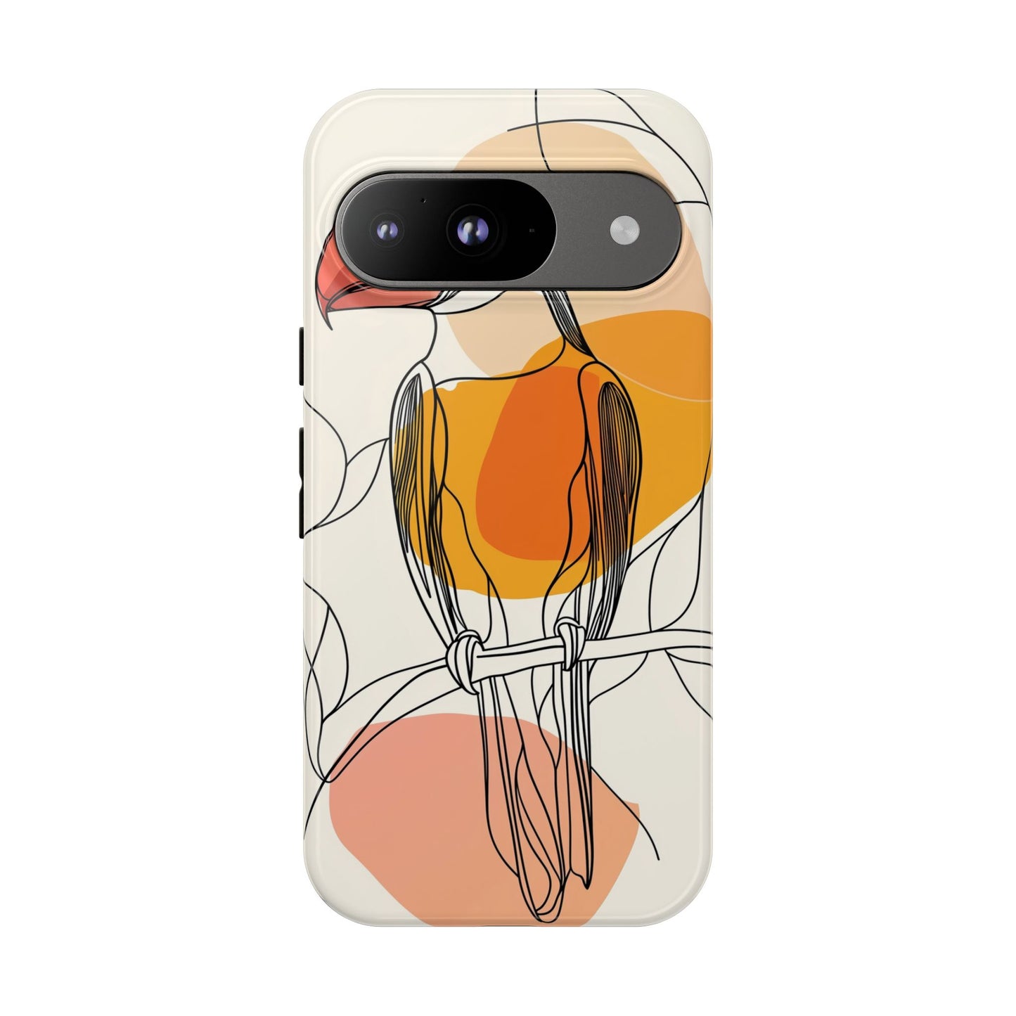 Tropical Lines: Abstract Toucan Art Phone Case for iPhone, Samsung & Pixel