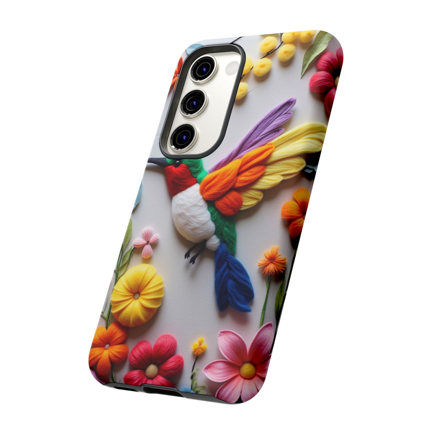 Elegant Hummingbird with Floral Mosaic Design | Nature's Artistic Vibes | iPhone 16 Pro