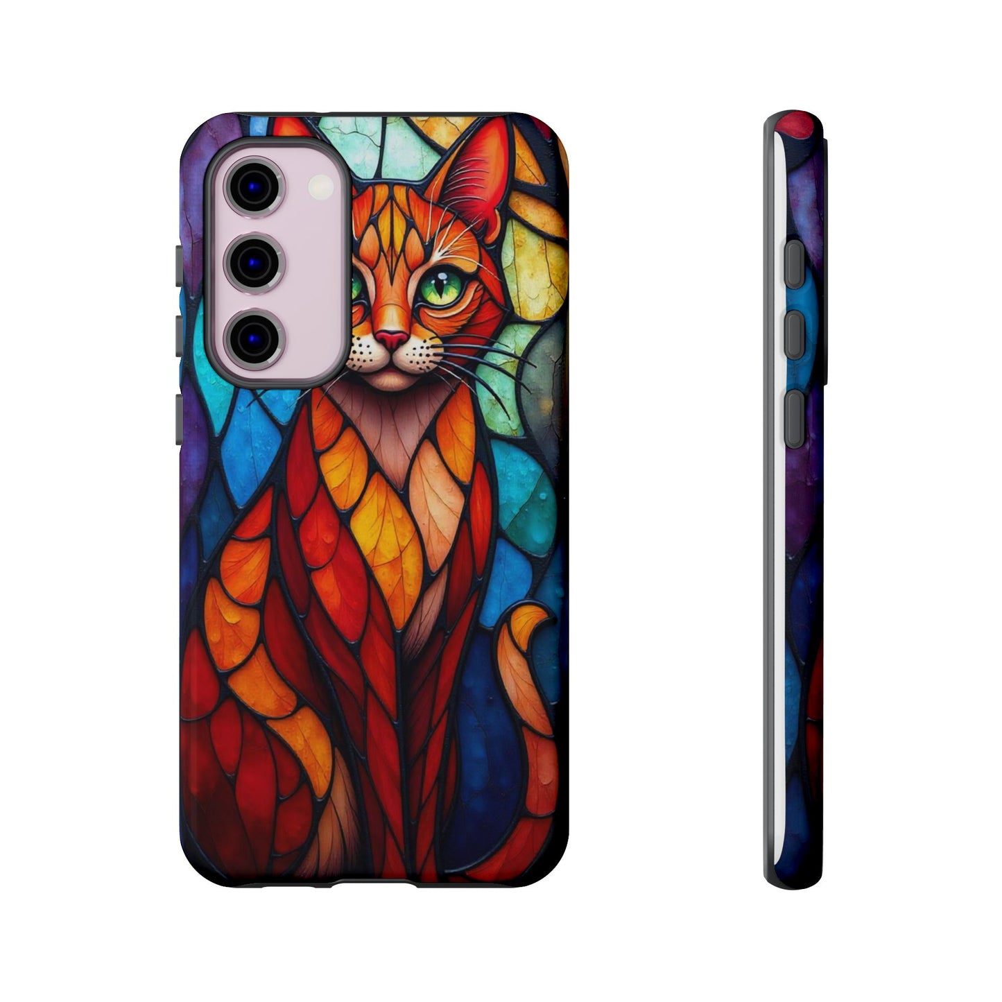 Geometric Cat: Colorful Abstract Portrait
