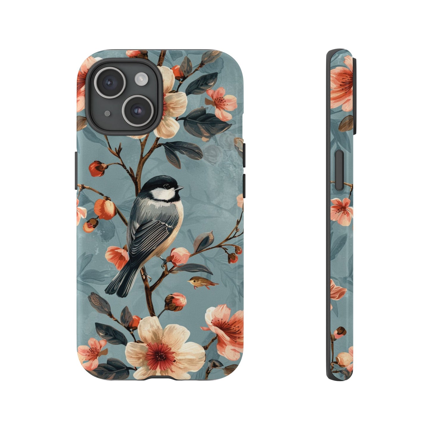 Floral Bird Phone Case - Elegant Nature-Inspired Cover for iPhone, Samsung & Google Pixel